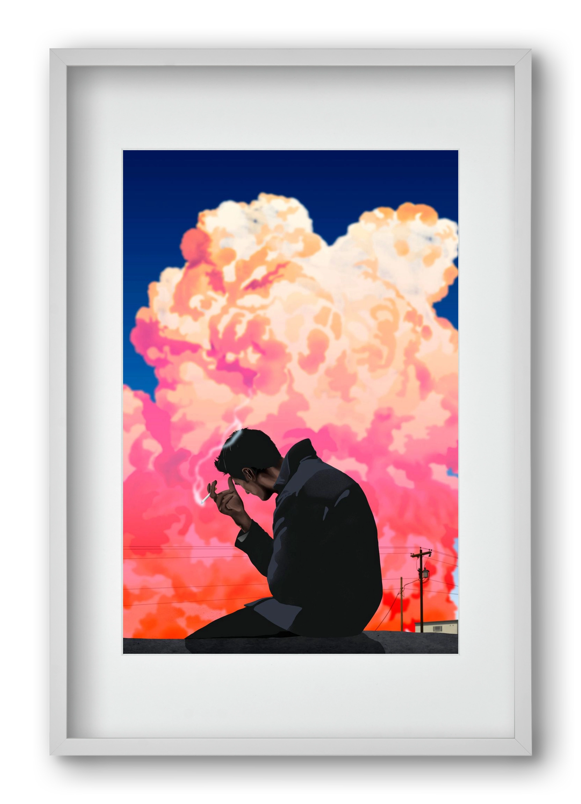 I, the storm, 40x60 cm (30x45 cm), Fehér keret, paszpartuval
