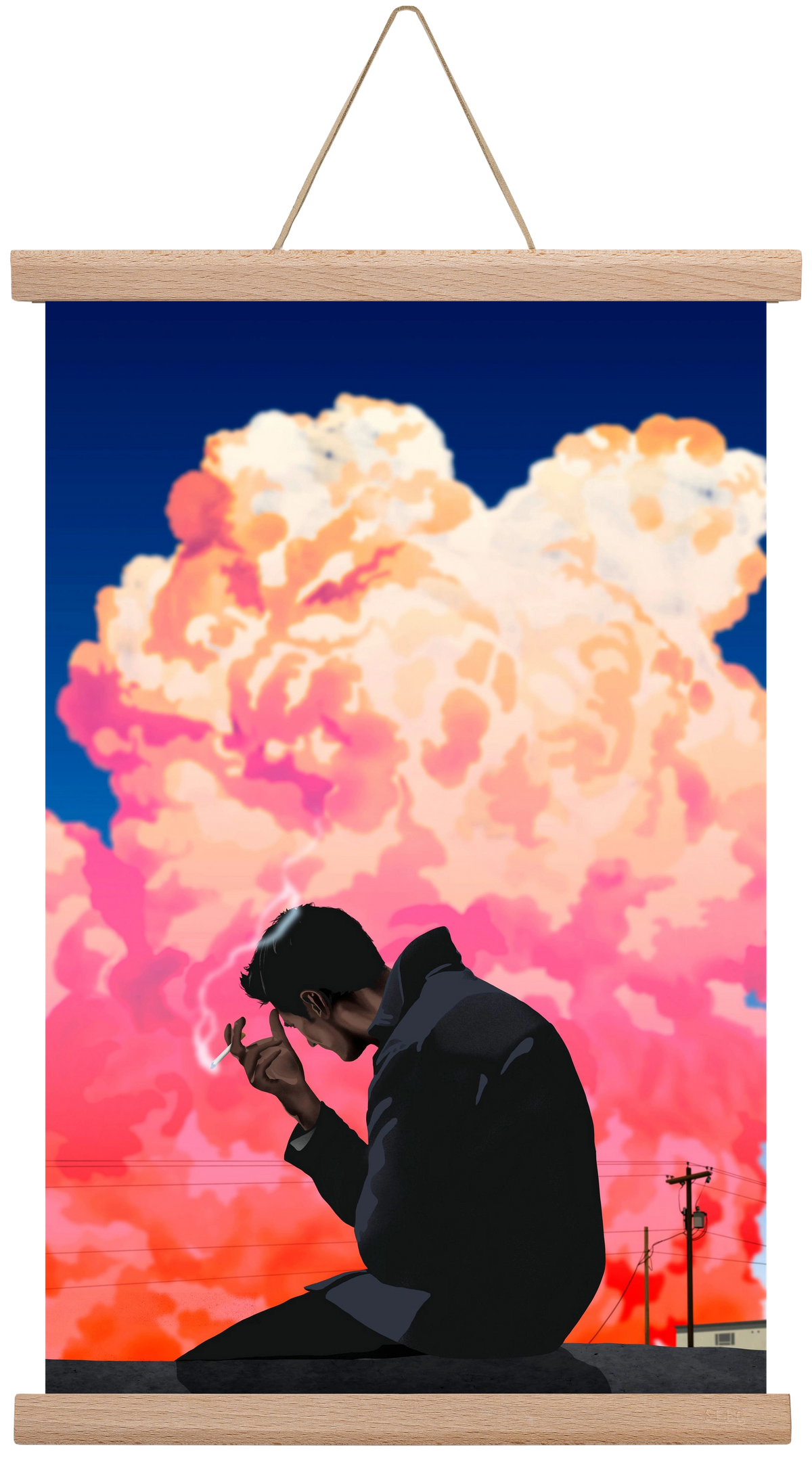 I, the storm, 30x45 cm (30x45 cm), Tölgy akasztó