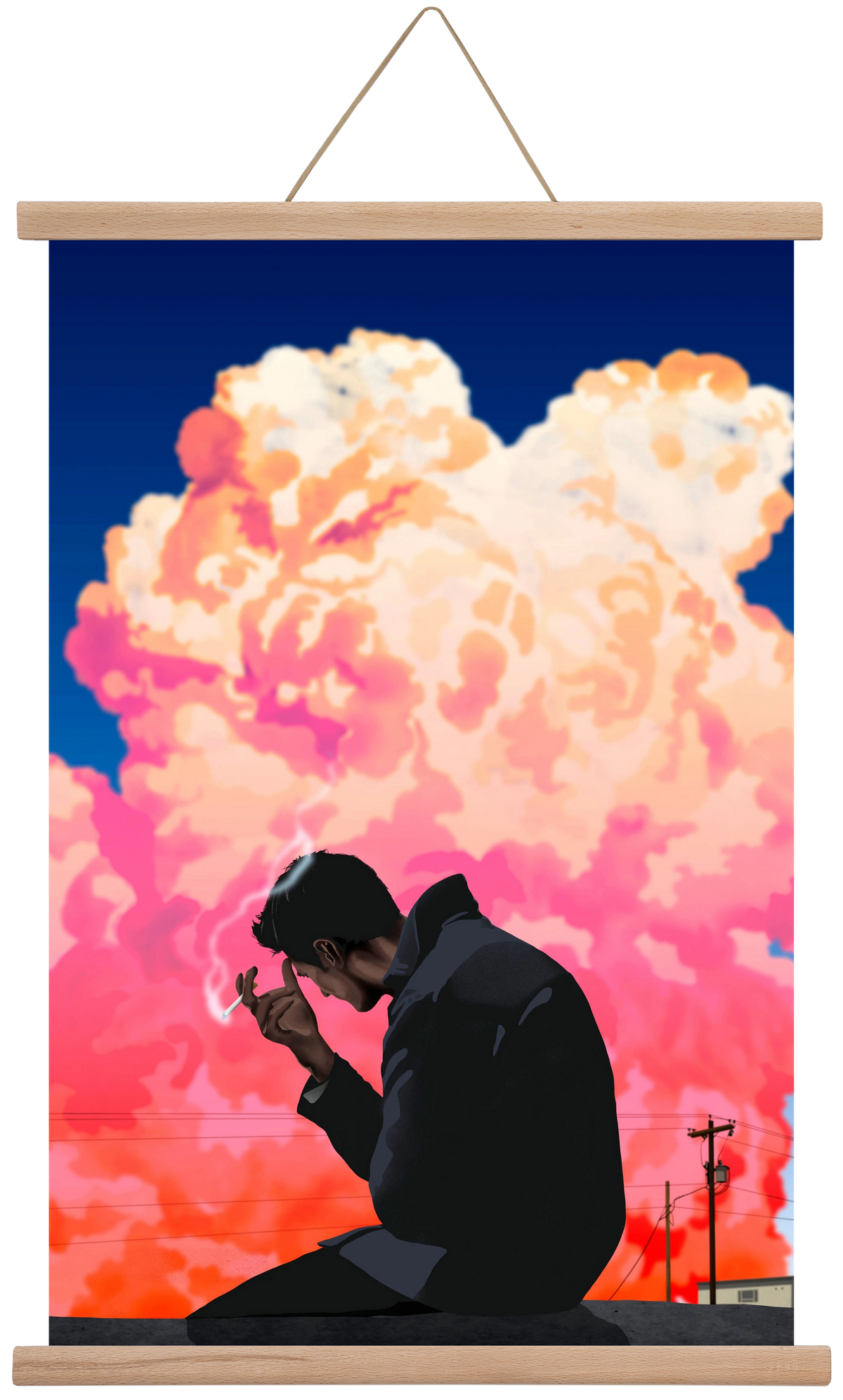 I, the storm, 40x60 cm (40x60 cm), Tölgy akasztó