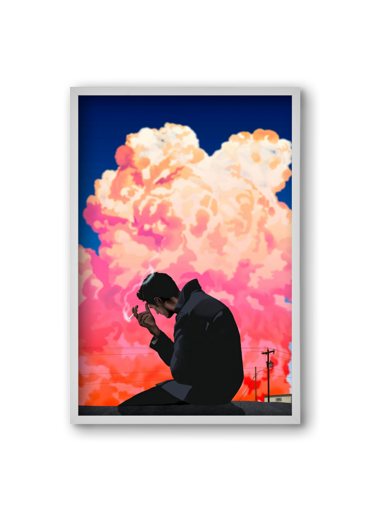 I, the storm, 20x30 cm (20x30 cm), Fehér keret