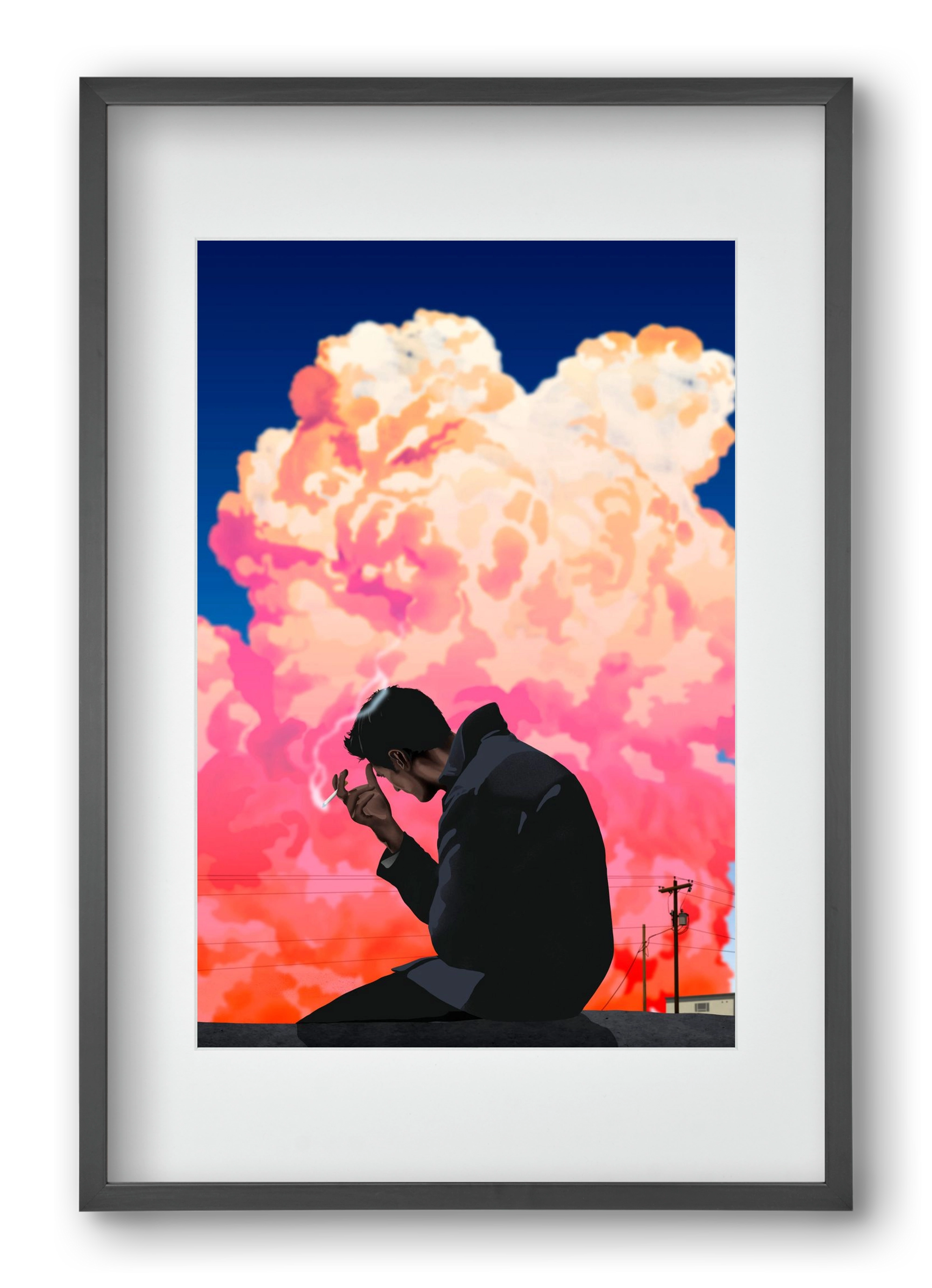 I, the storm, 40x60 cm (30x45 cm), Fekete keret, paszpartuval
