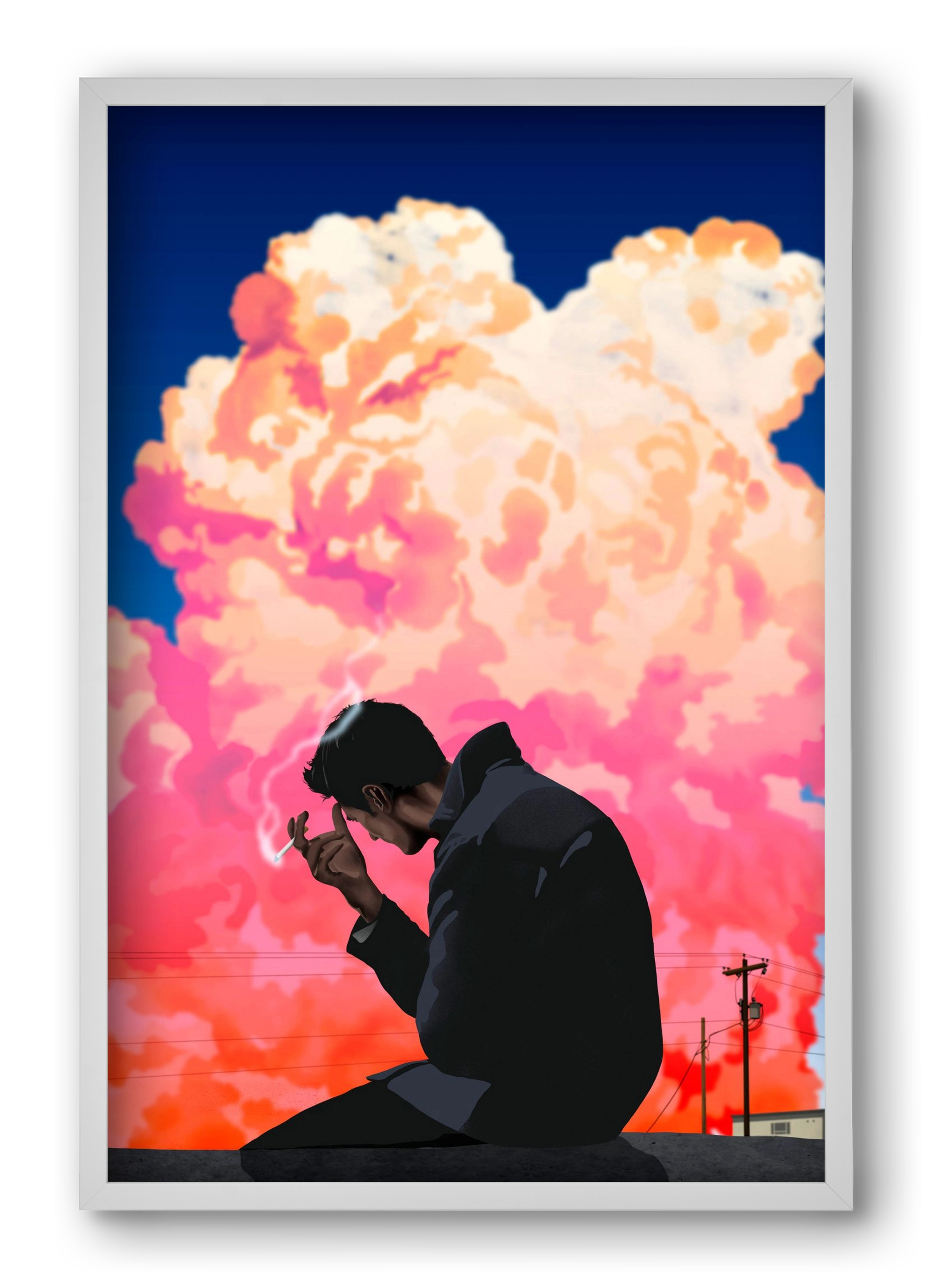 I, the storm, 40x60 cm (40x60 cm), Fehér keret