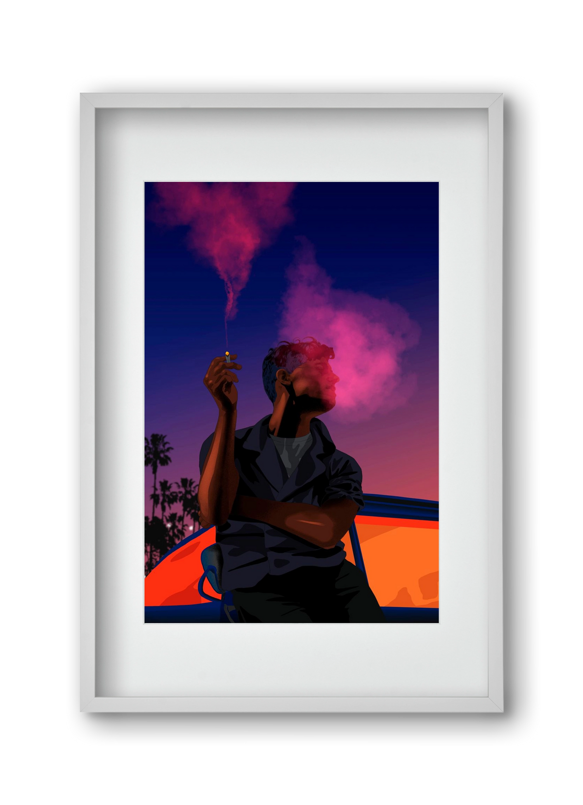 Waiting for you, 30x45 cm (20x30 cm), Fehér keret, paszpartuval