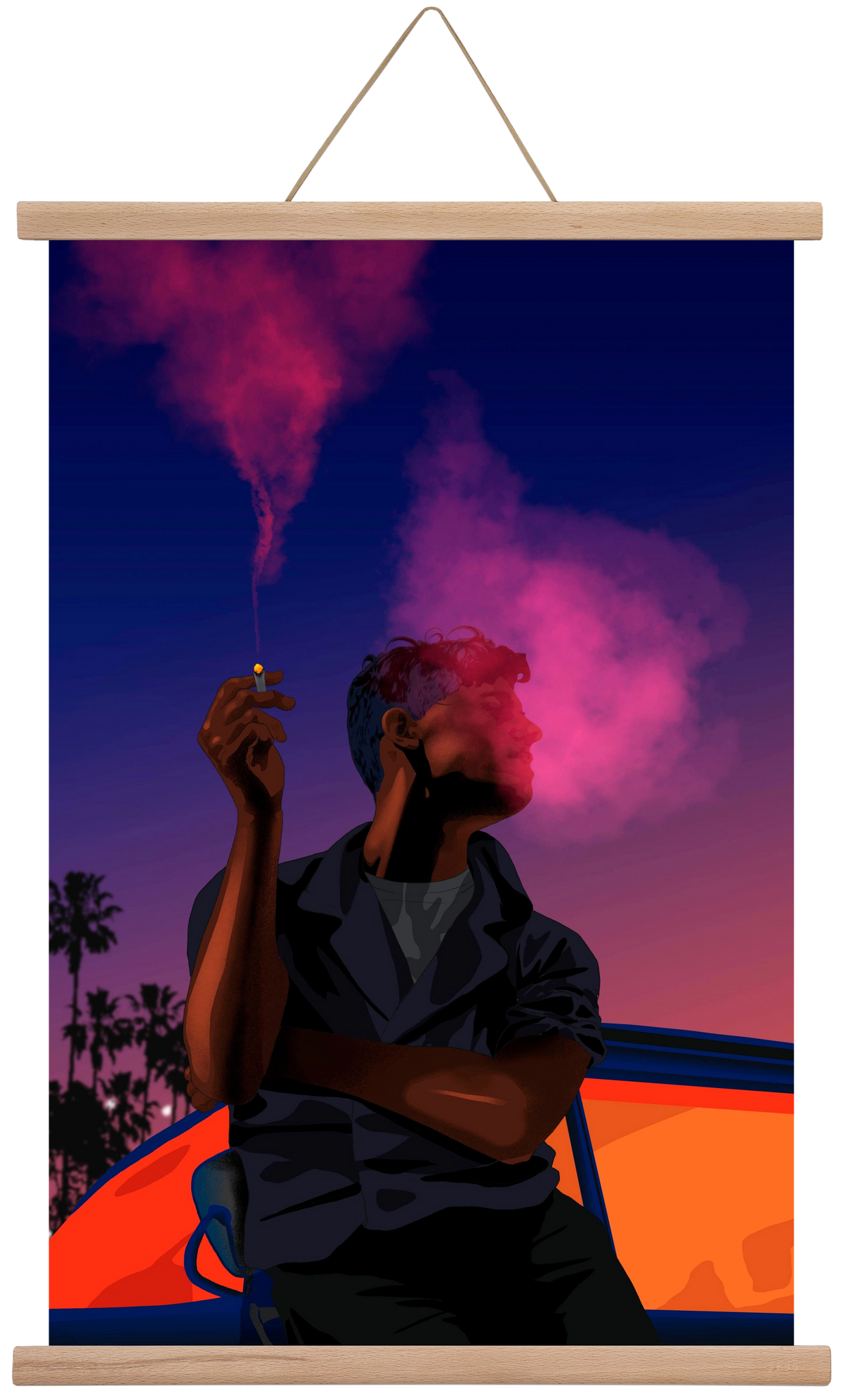 Waiting for you, 40x60 cm (40x60 cm), Tölgy akasztó