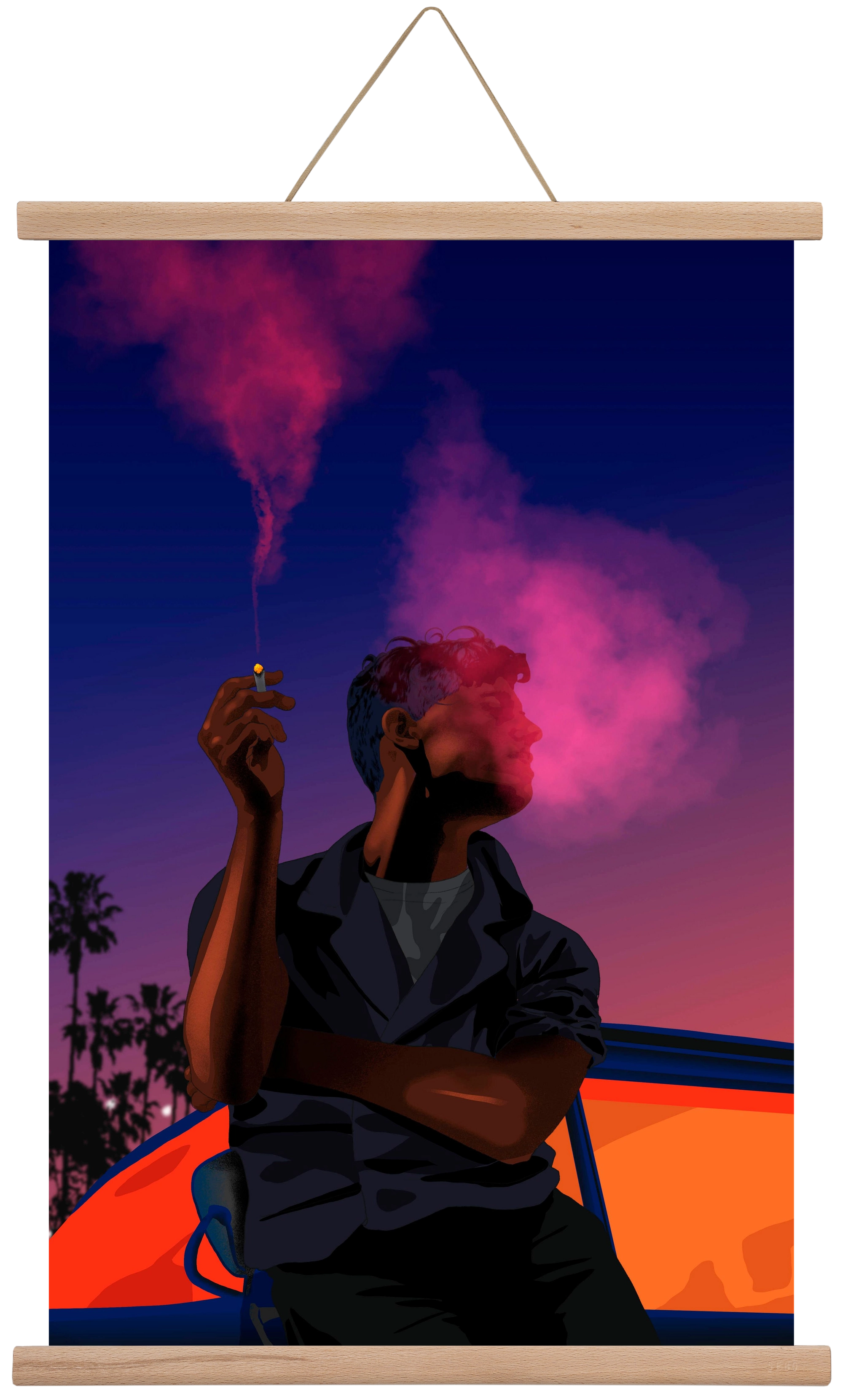 Waiting for you, 40x60 cm (40x60 cm), Tölgy akasztó