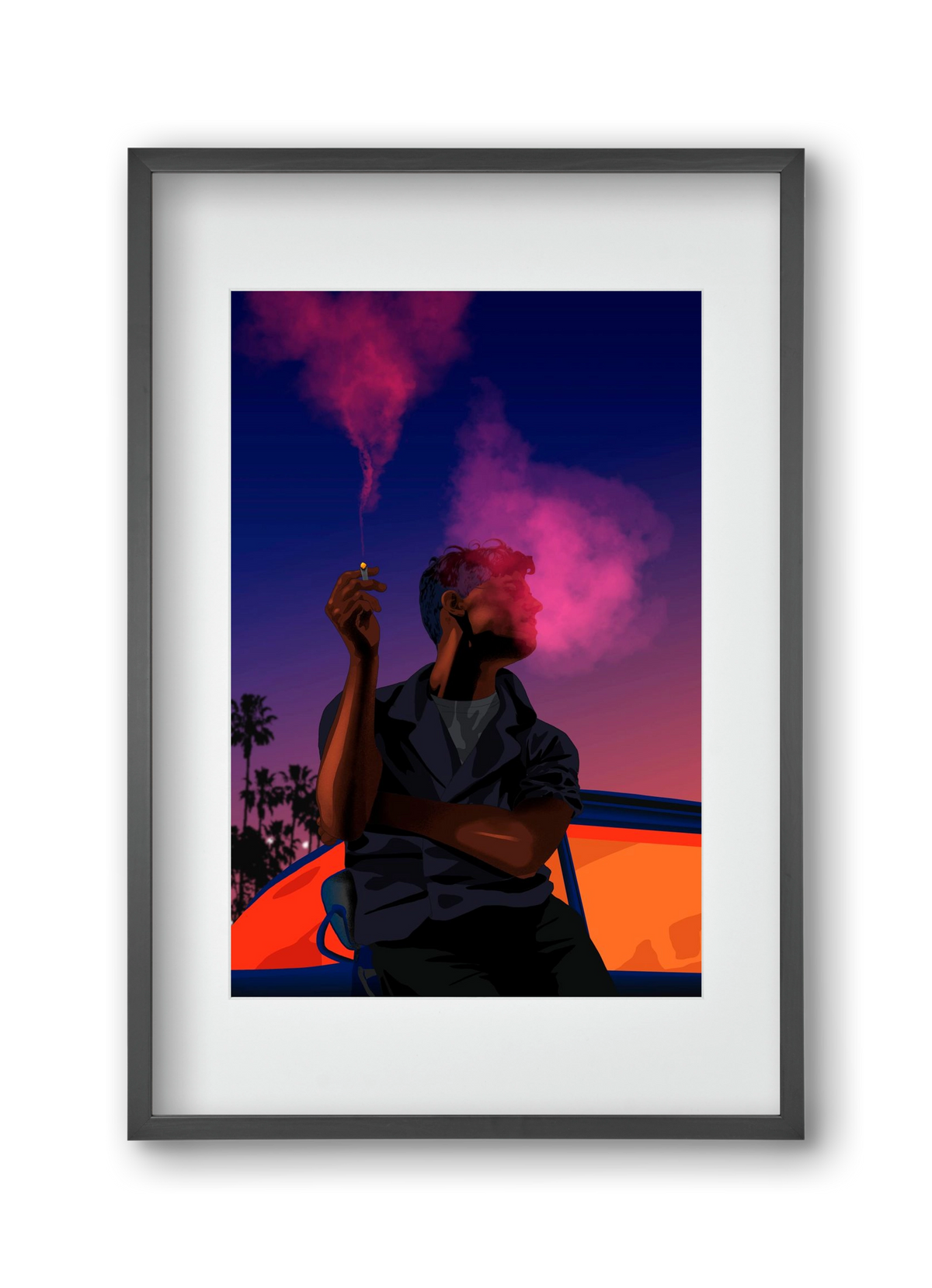 Waiting for you, 30x45 cm (20x30 cm), Fekete keret, paszpartuval