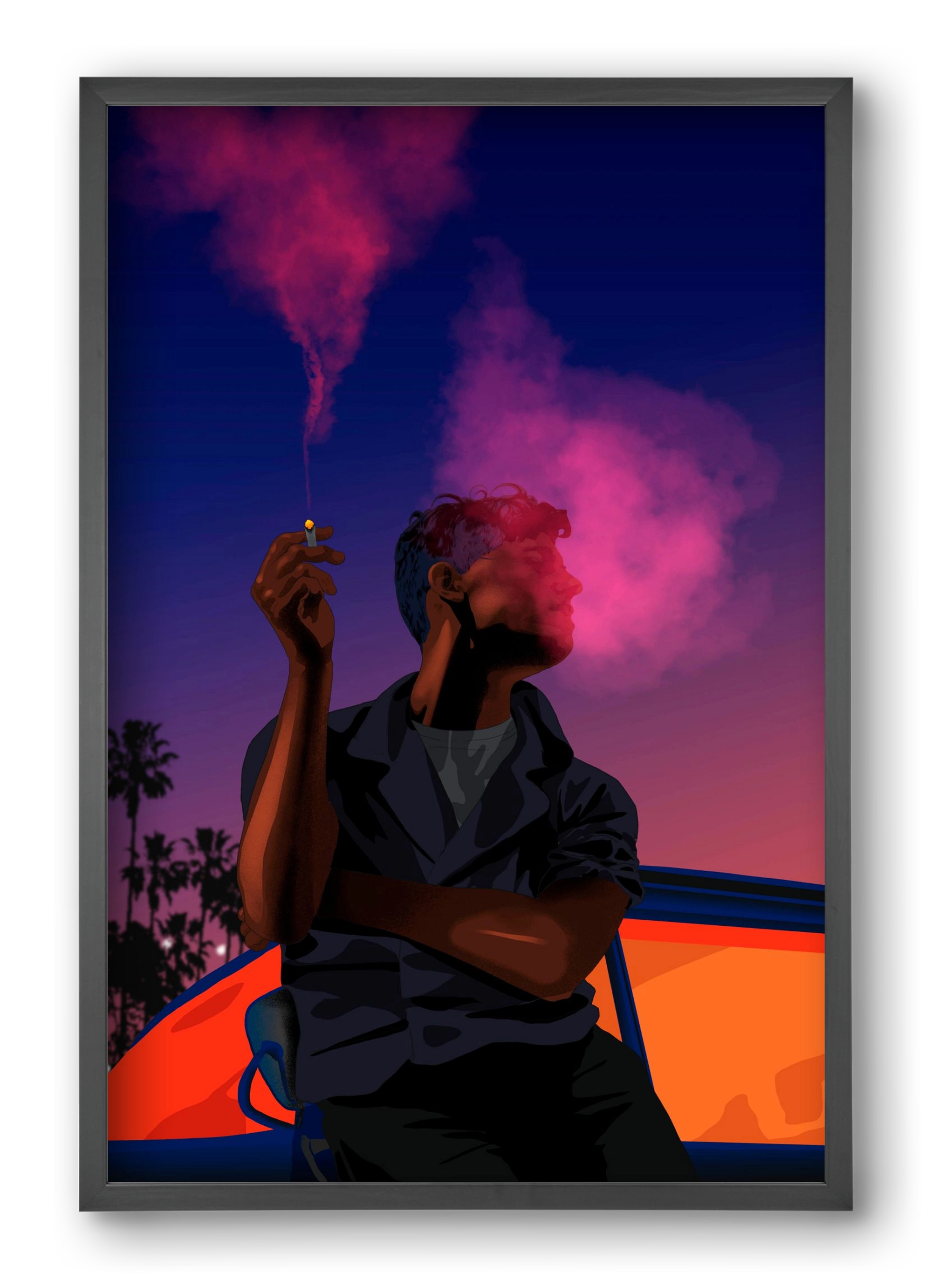 Waiting for you, 40x60 cm (40x60 cm), Fekete keret