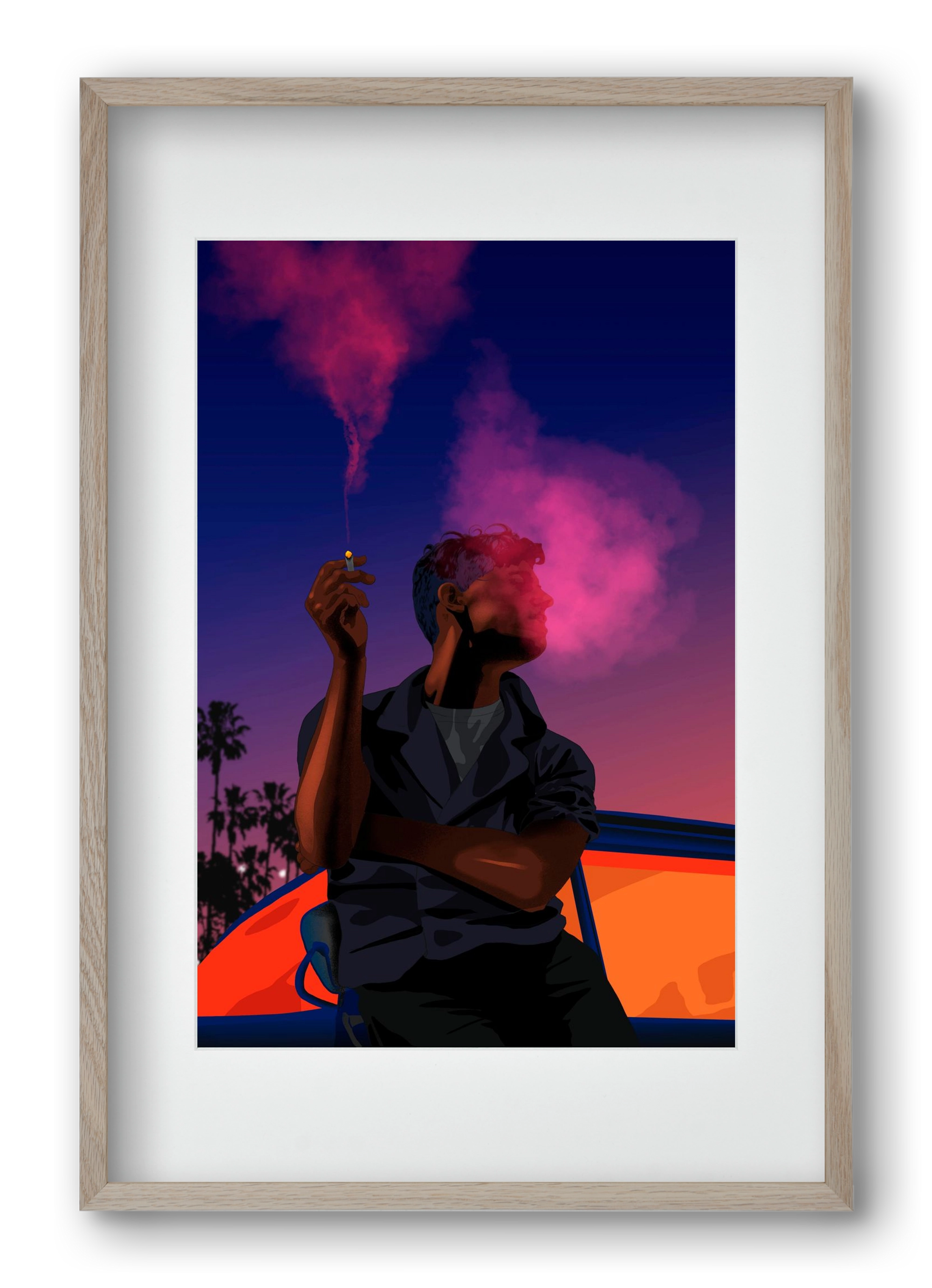 Waiting for you, 40x60 cm (30x45 cm), Tölgy keret, paszpartuval