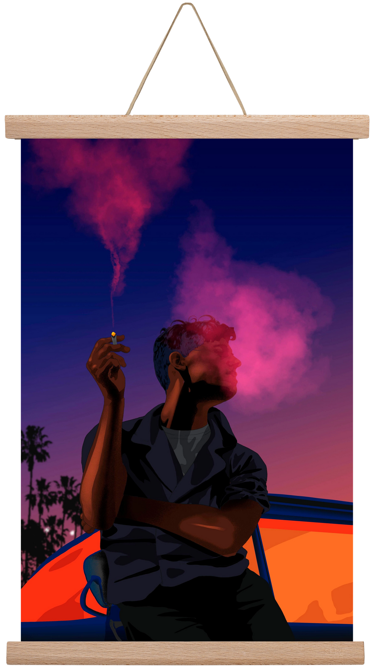 Waiting for you, 30x45 cm (30x45 cm), Tölgy akasztó