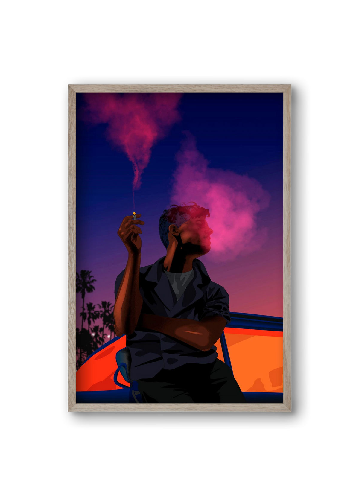 Waiting for you, 20x30 cm (20x30 cm), Tölgy keret