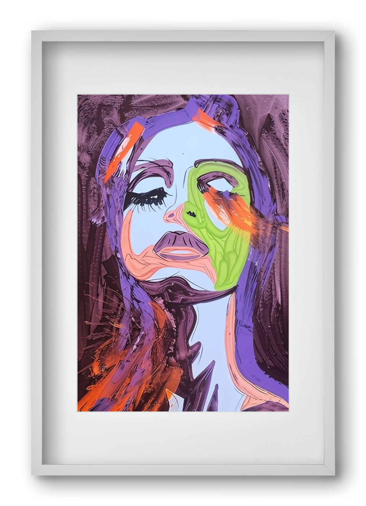 Bloom, 40x60 cm (30x45 cm), Fehér keret, paszpartuval