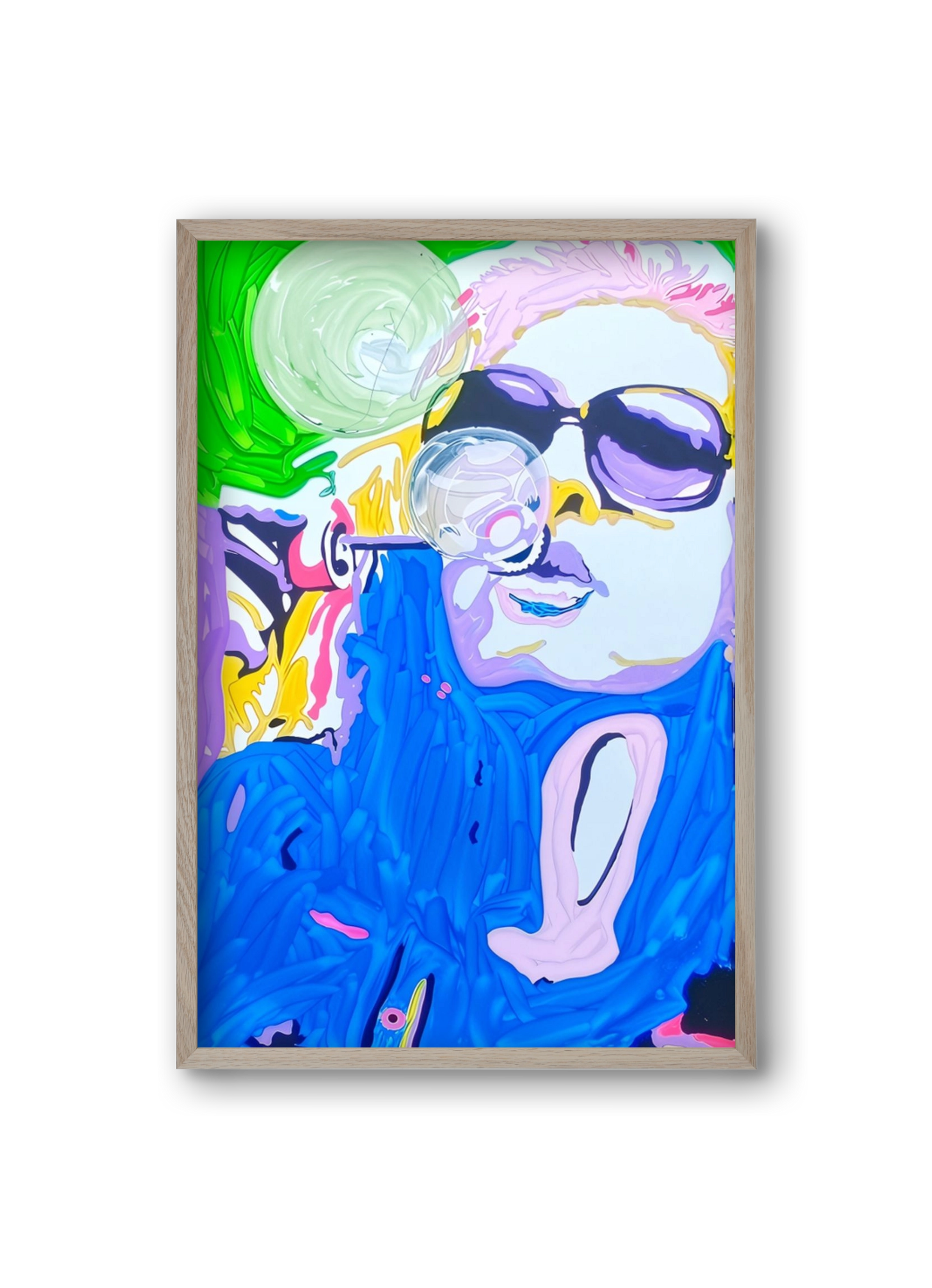 Bubble, 20x30 cm (20x30 cm), Tölgy keret