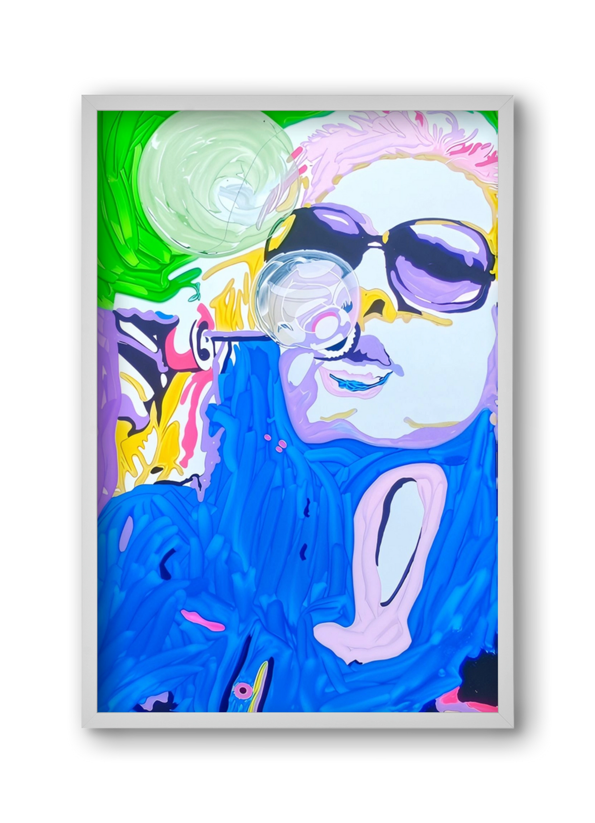Bubble, 30x45 cm (30x45 cm), Fehér keret