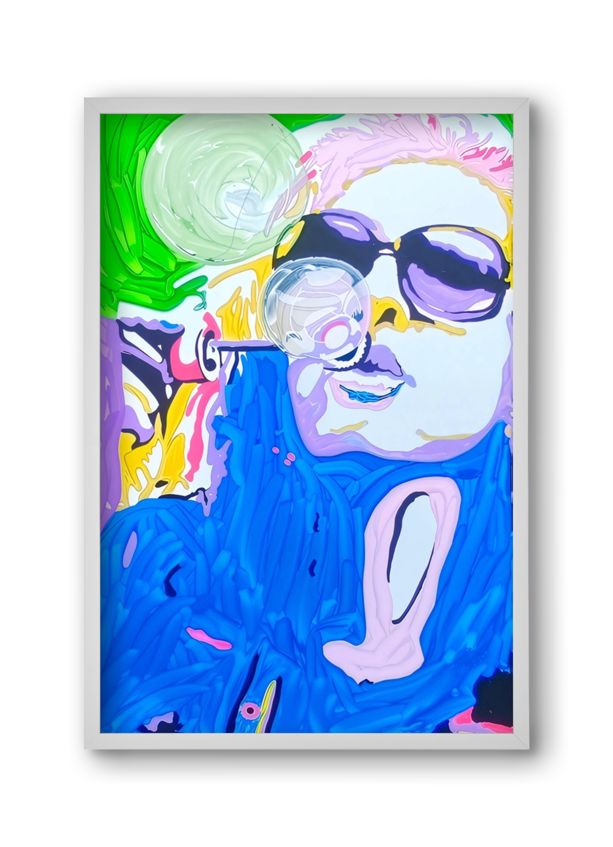 Bubble, 30x45 cm (30x45 cm), Fehér keret