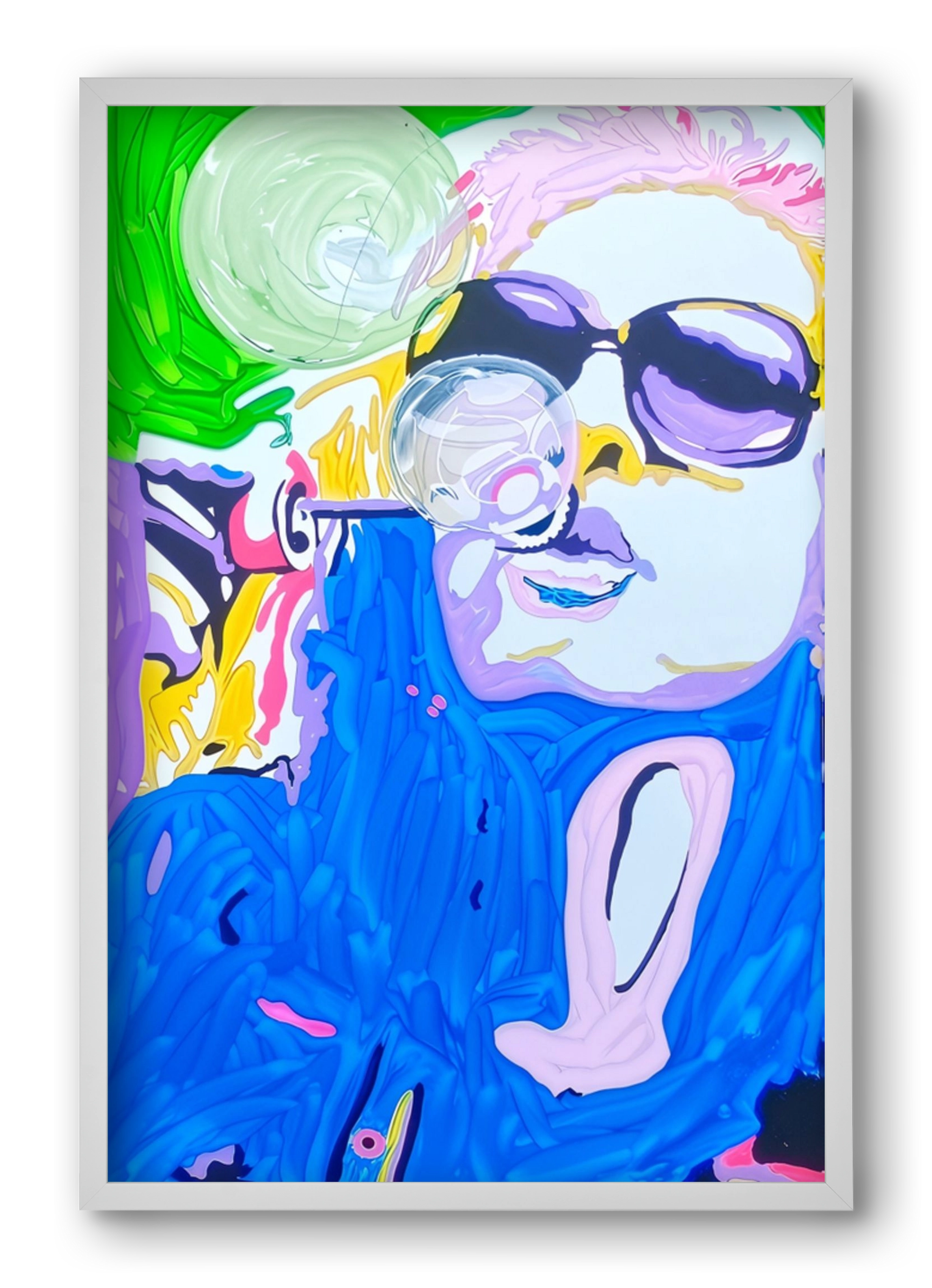 Bubble, 40x60 cm (40x60 cm), Fehér keret
