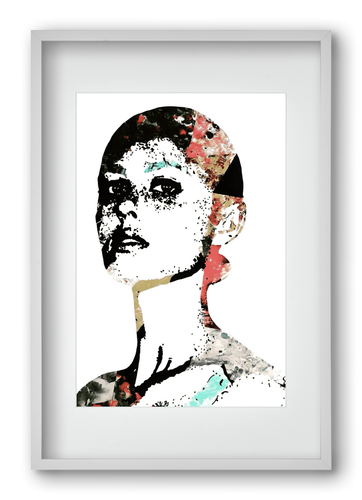 Girl Power, 40x60 cm (30x45 cm), Fehér keret, paszpartuval