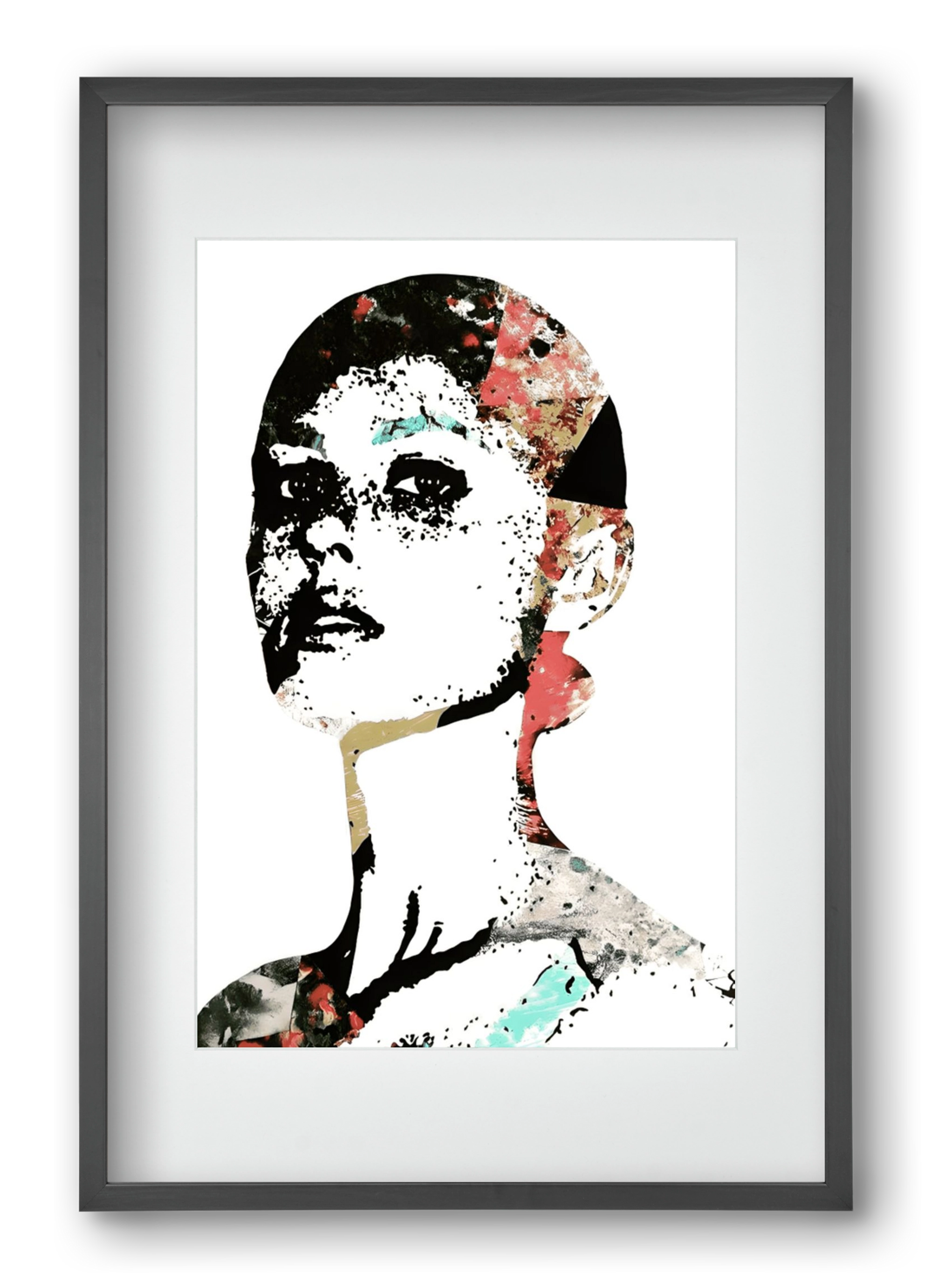 Girl Power, 40x60 cm (30x45 cm), Fekete keret, paszpartuval