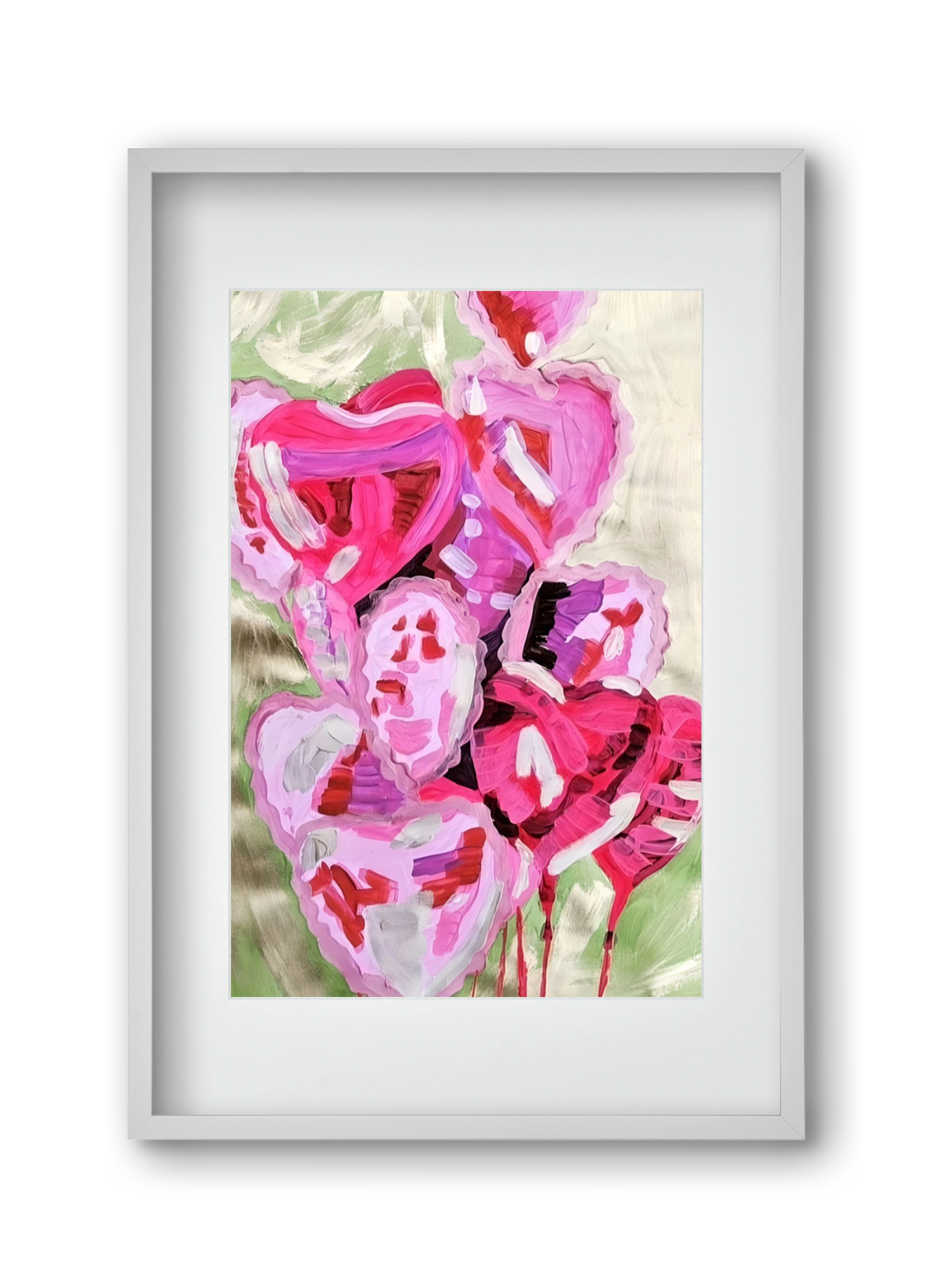 Valentine, 30x45 cm (20x30 cm), Fehér keret, paszpartuval