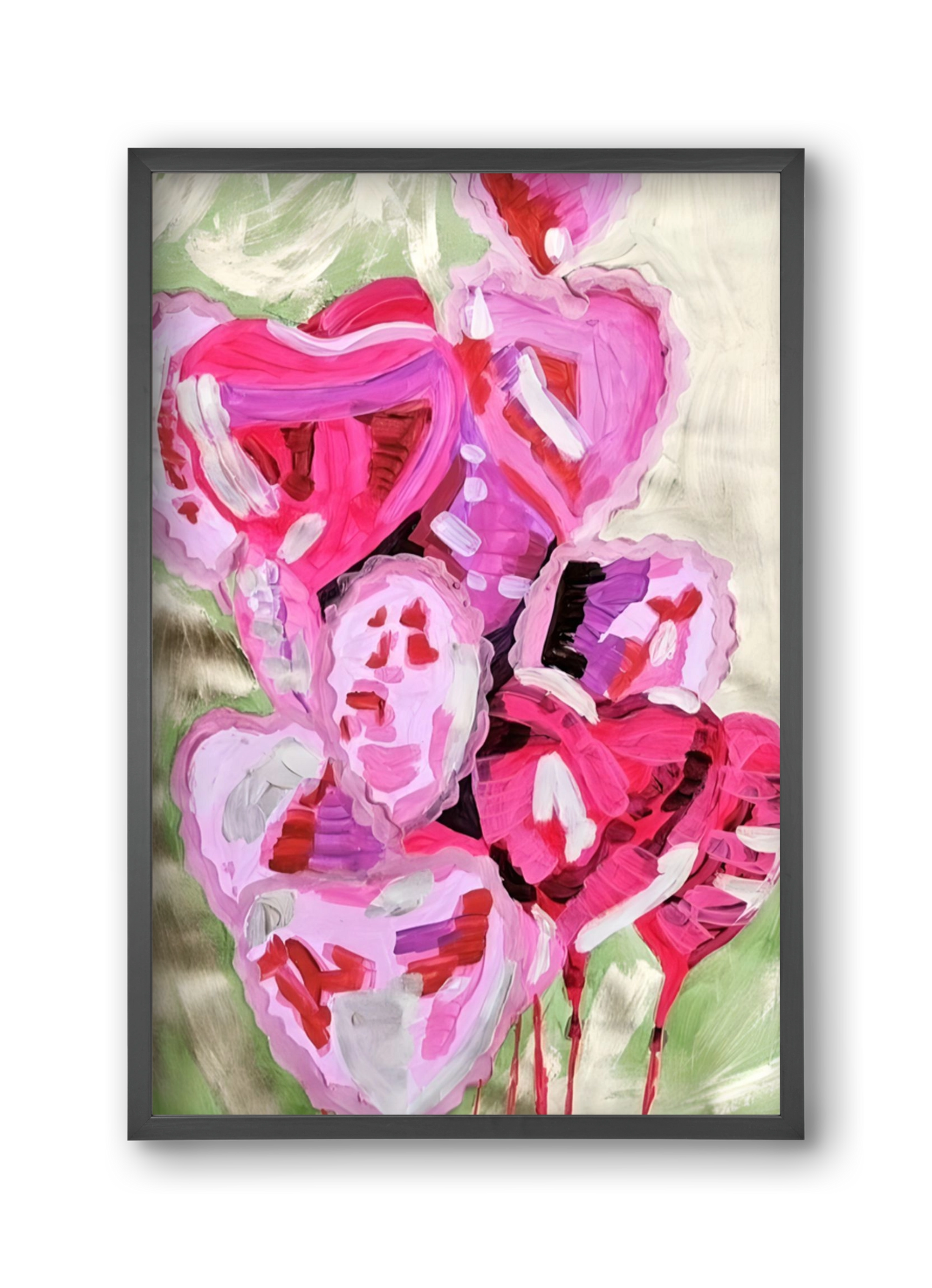 Valentine, 30x45 cm (30x45 cm), Fekete keret