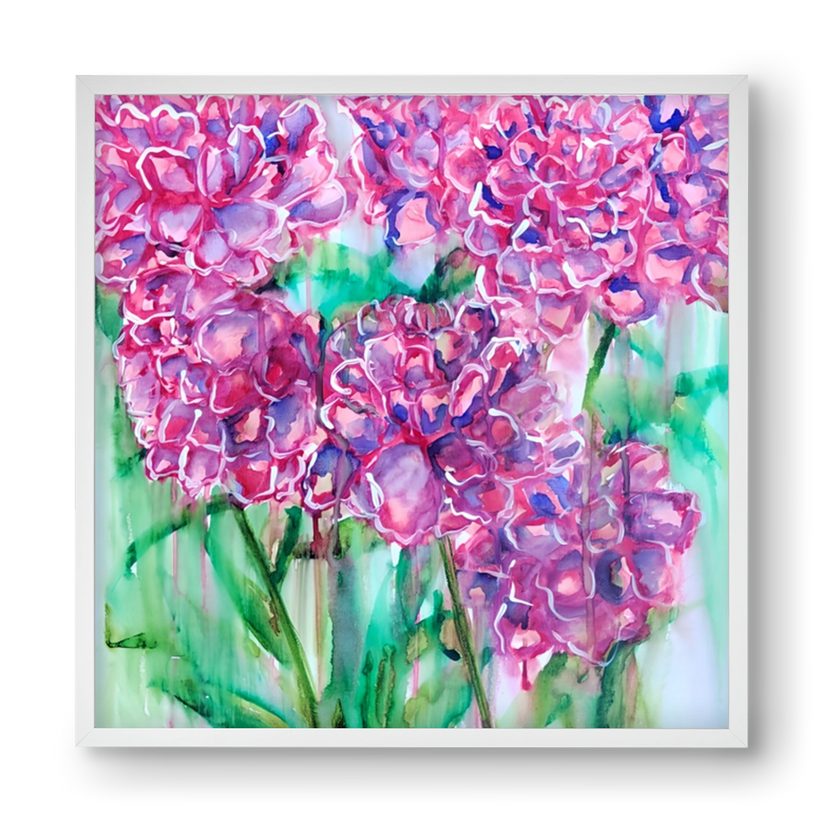 Flower Bloosom, 40x40 cm (40x40 cm), Fehér keret