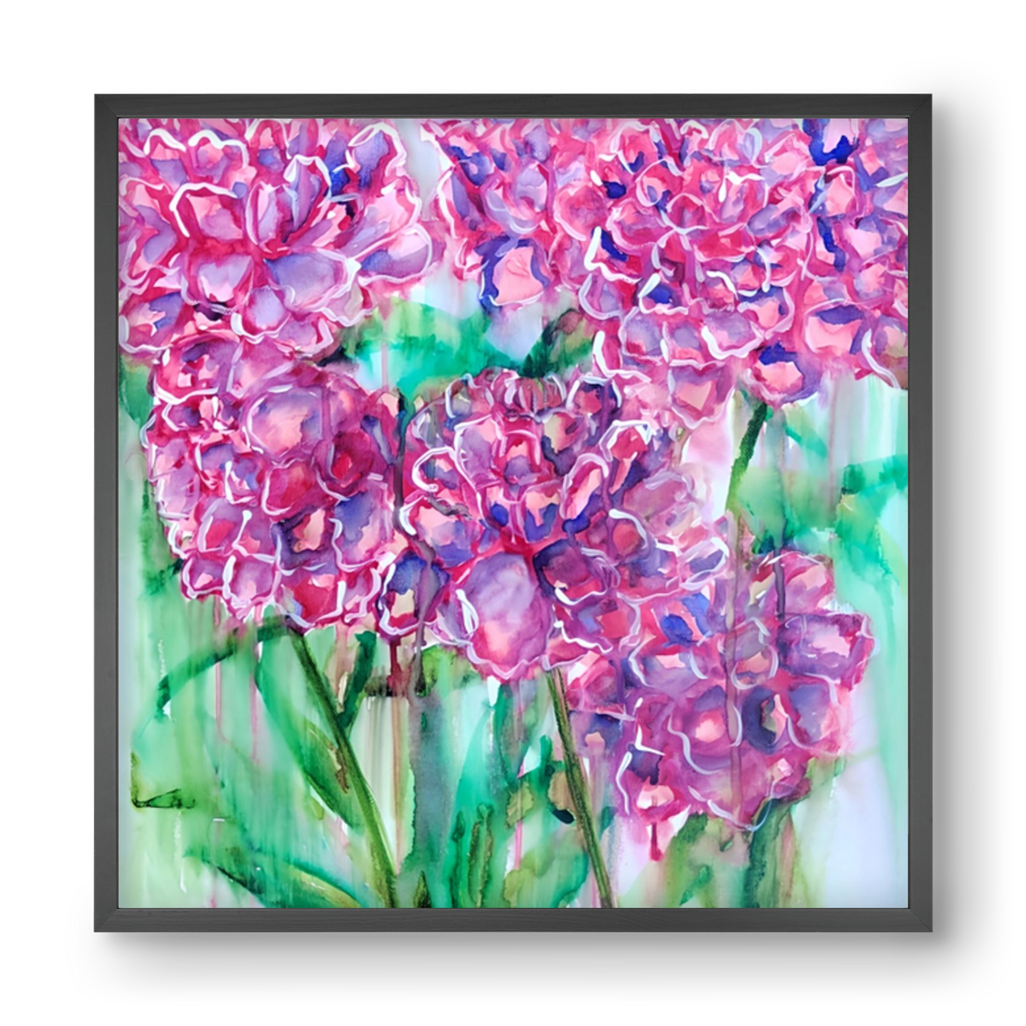 Flower Bloosom, 40x40 cm (40x40 cm), Fekete keret