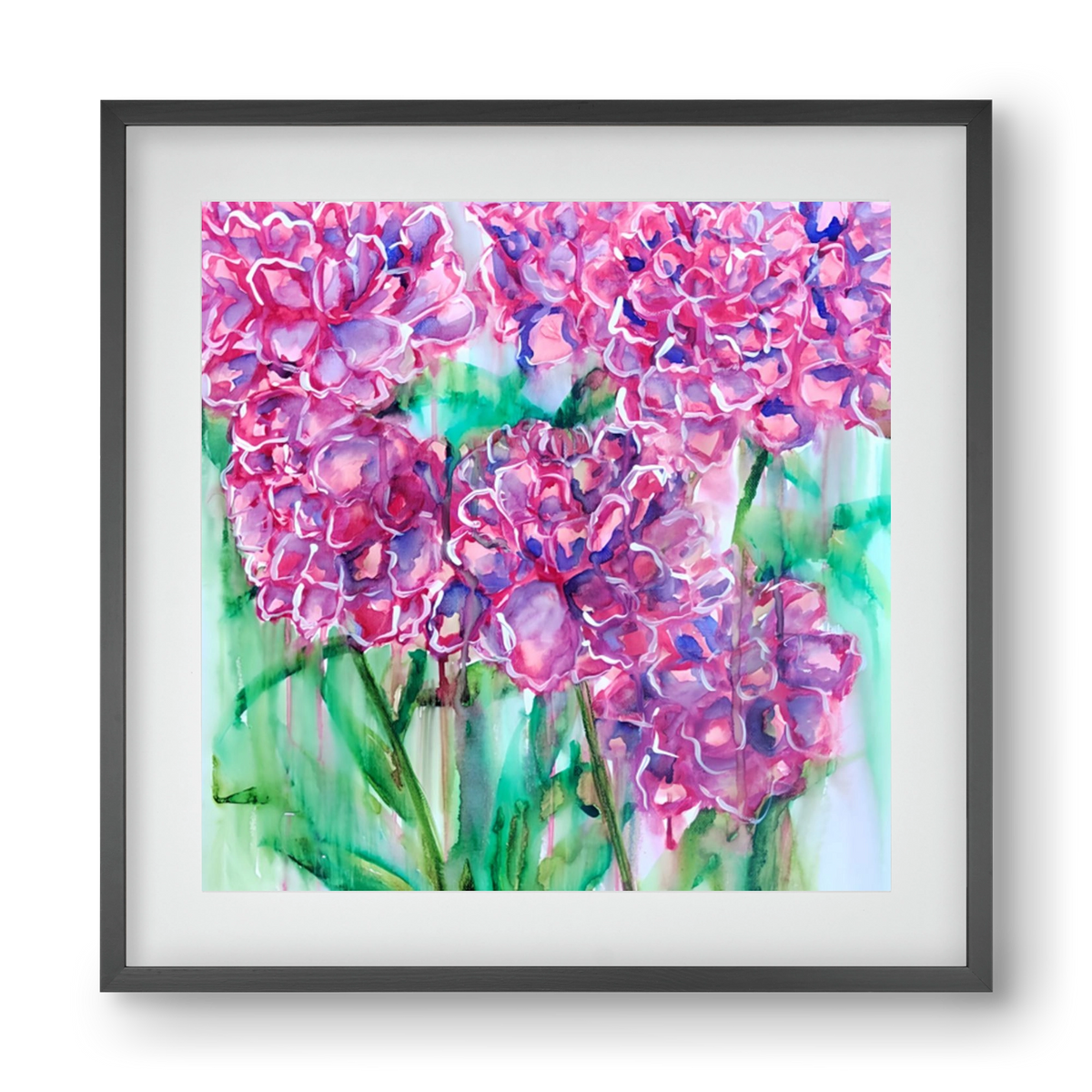 Flower Bloosom, 40x40 cm (30x30 cm), Fekete keret, paszpartuval