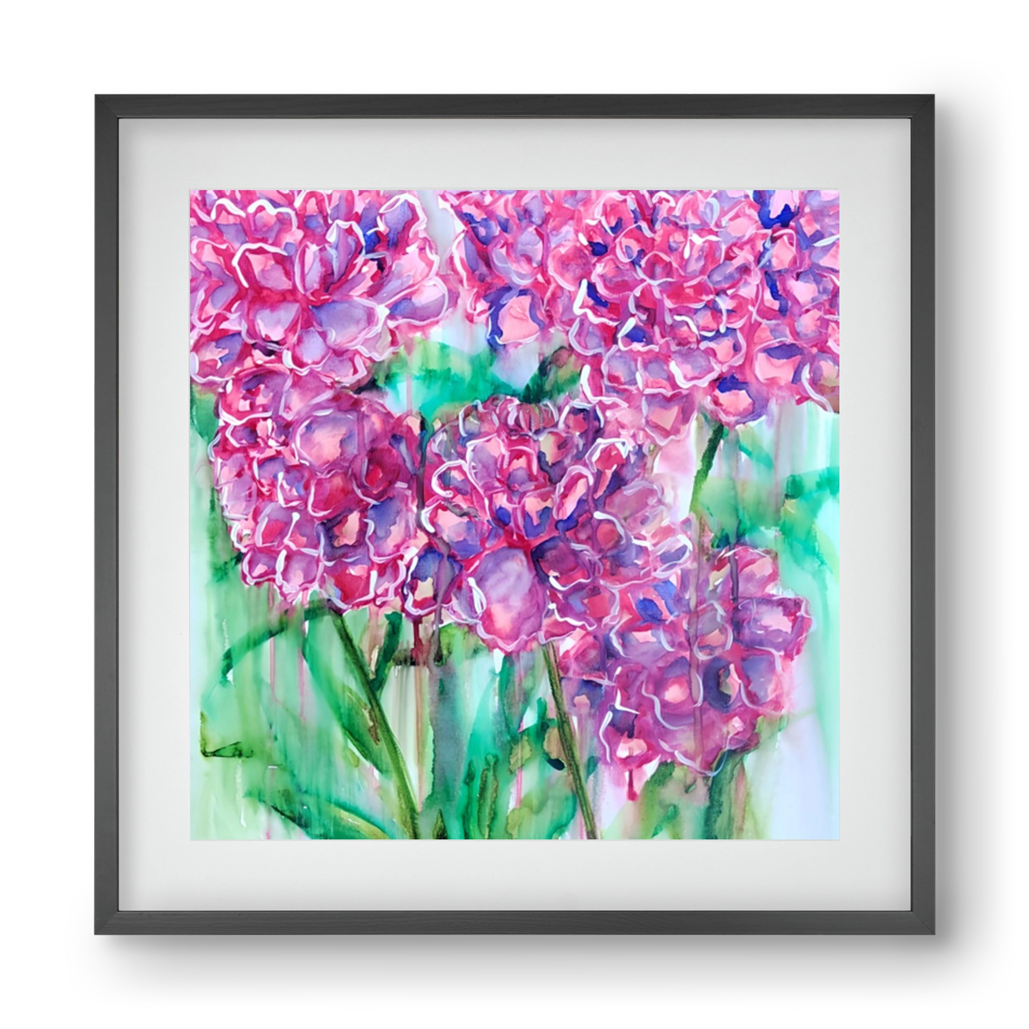 Flower Bloosom, 40x40 cm (30x30 cm), Fekete keret, paszpartuval