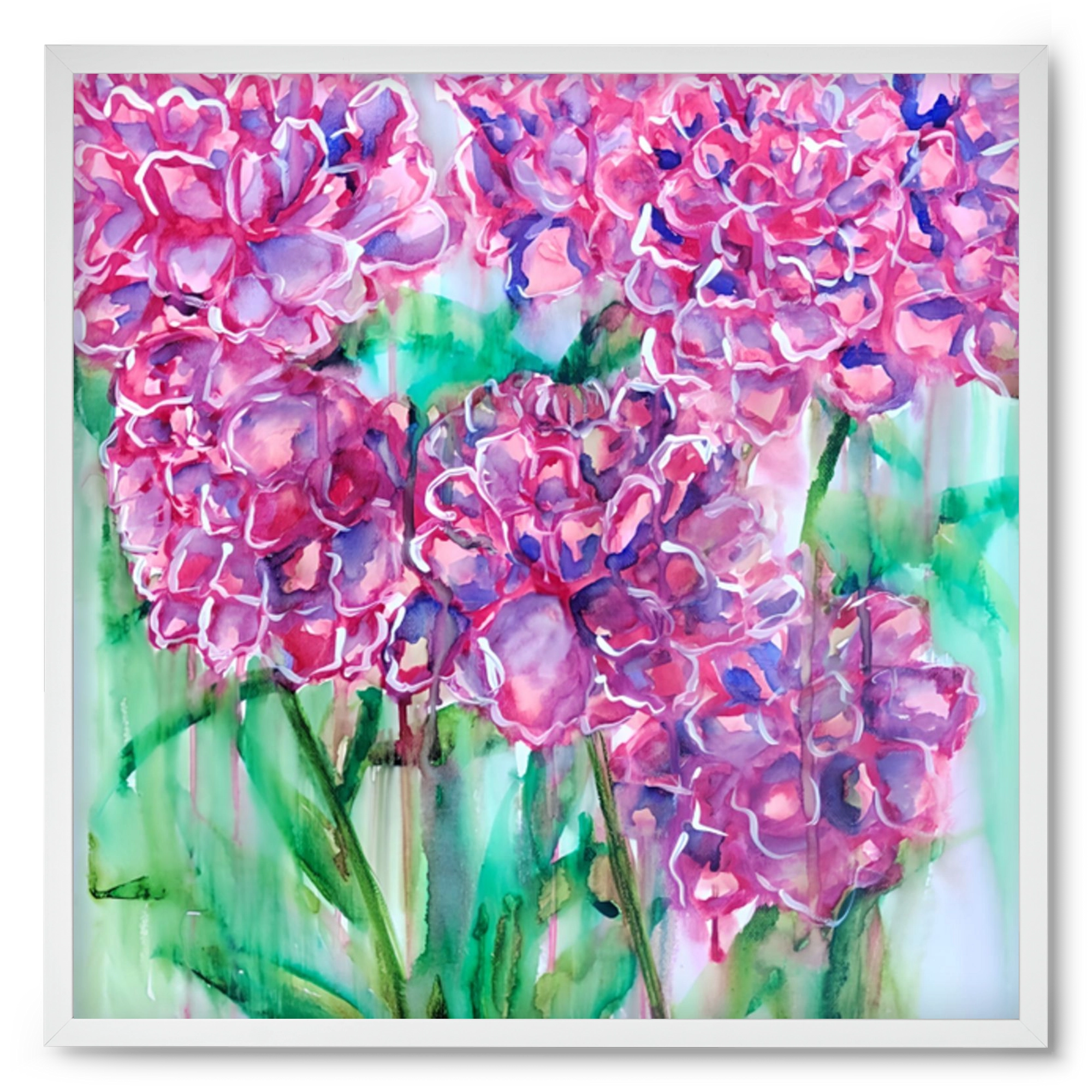 Flower Bloosom, 50x50 cm (50x50 cm), Fehér keret