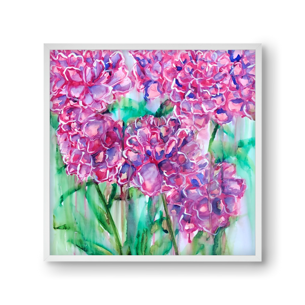 Flower Bloosom, 30x30 cm (30x30 cm), Fehér keret