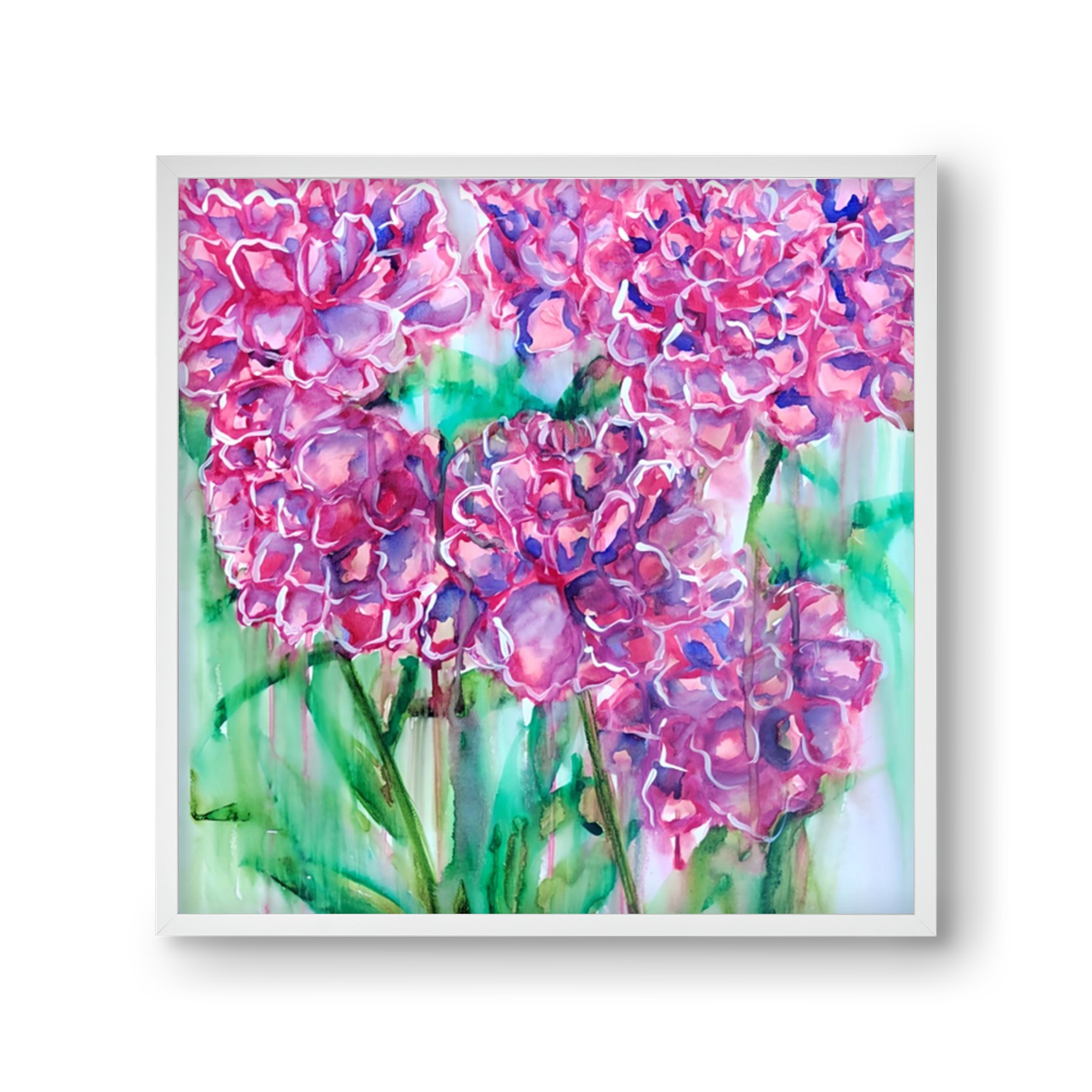 Flower Bloosom, 30x30 cm (30x30 cm), Fehér keret
