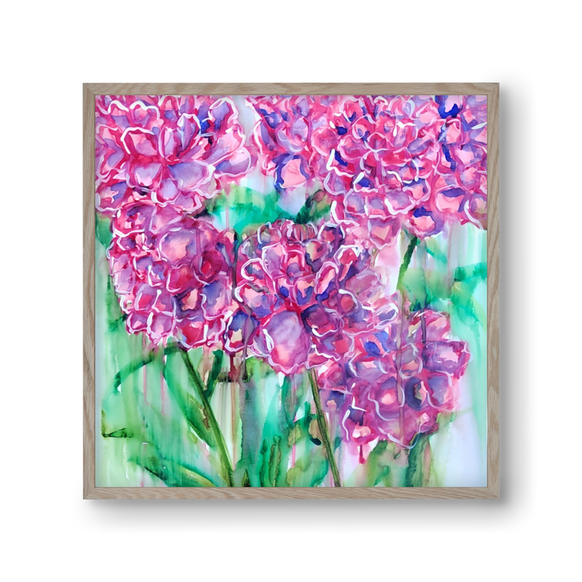 Flower Bloosom, 30x30 cm (30x30 cm), Tölgy keret