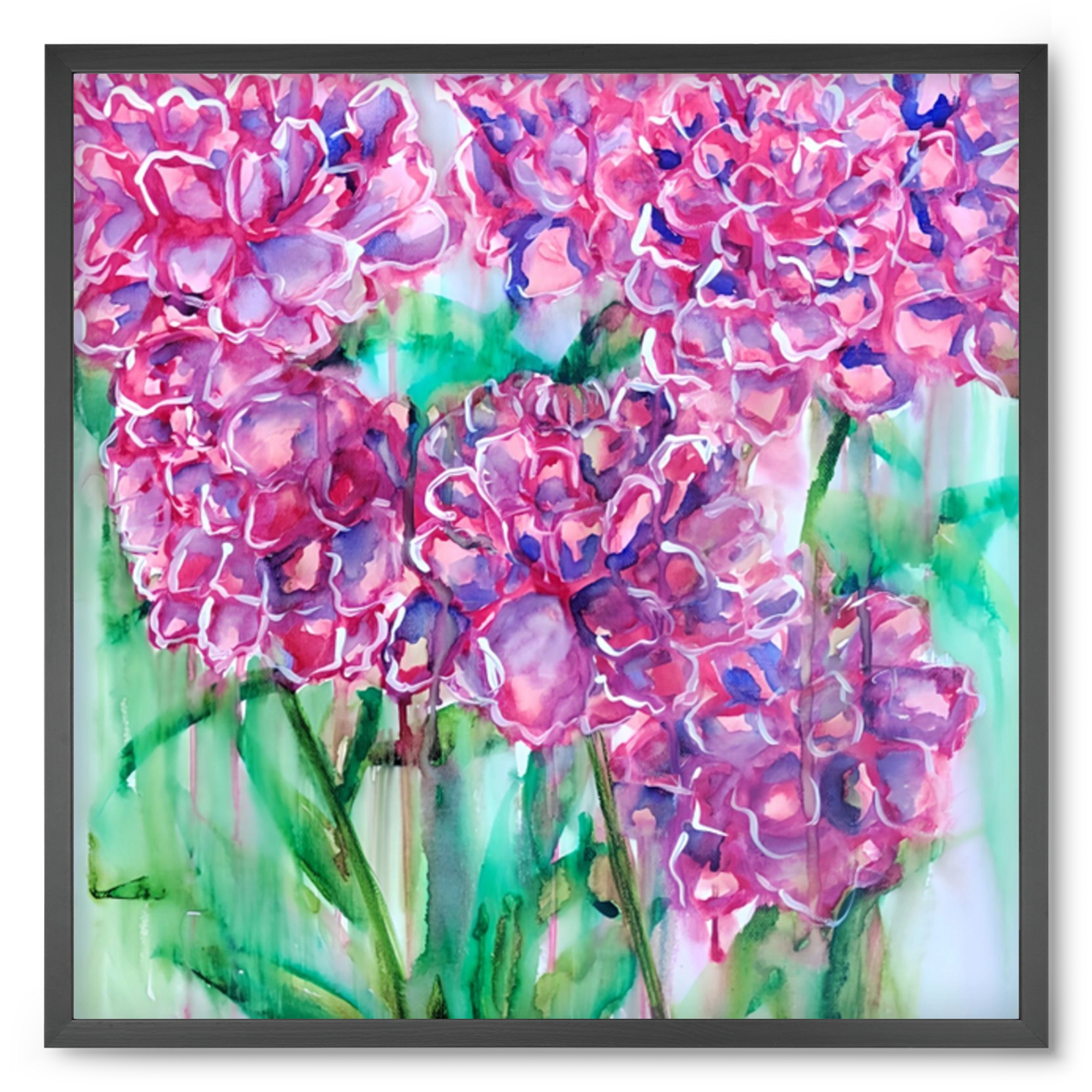 Flower Bloosom, 50x50 cm (50x50 cm), Fekete keret