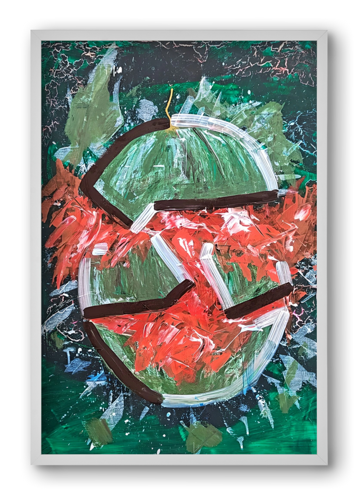 Watermelon, 40x60 cm (40x60 cm), Fehér keret