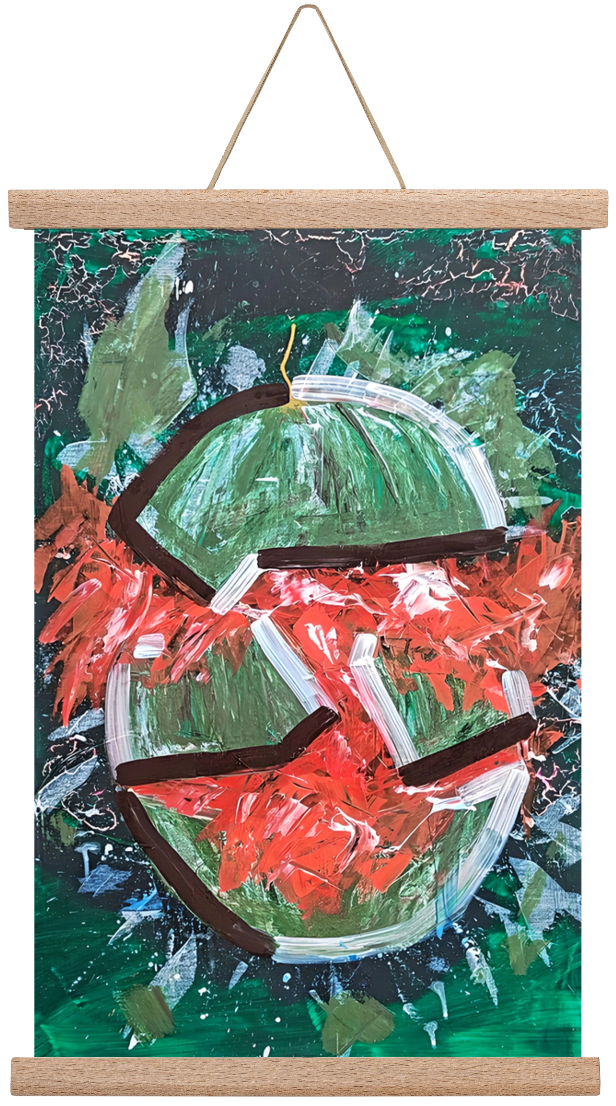 Watermelon, 30x45 cm (30x45 cm), Tölgy akasztó