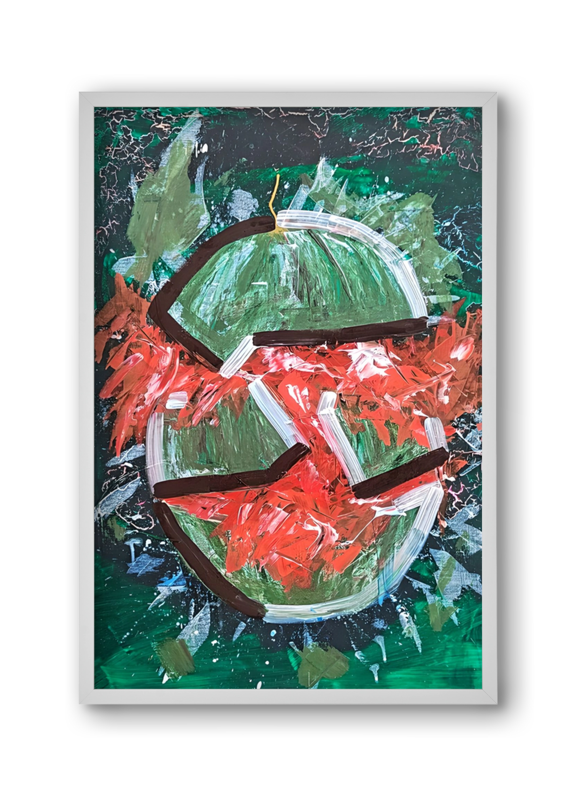 Watermelon, 30x45 cm (30x45 cm), Fehér keret