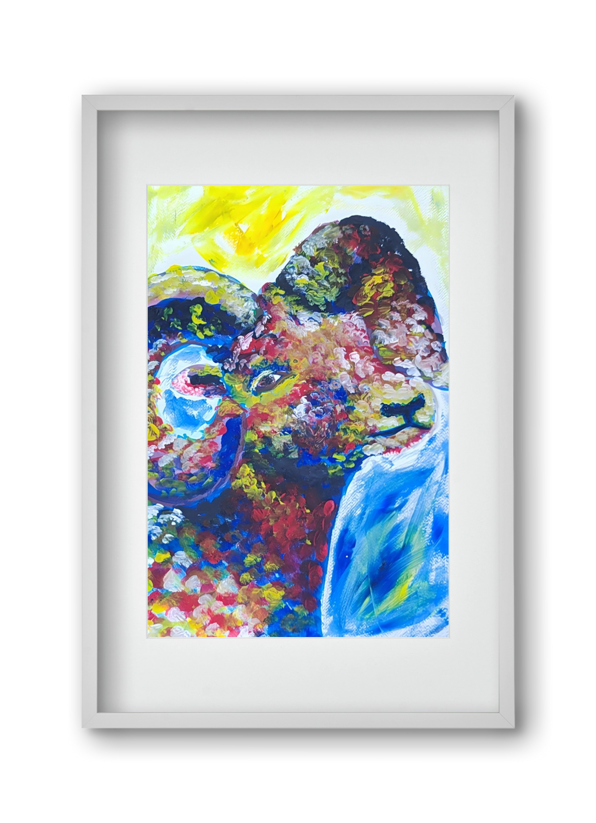 The Goat, 30x45 cm (20x30 cm), Fehér keret, paszpartuval