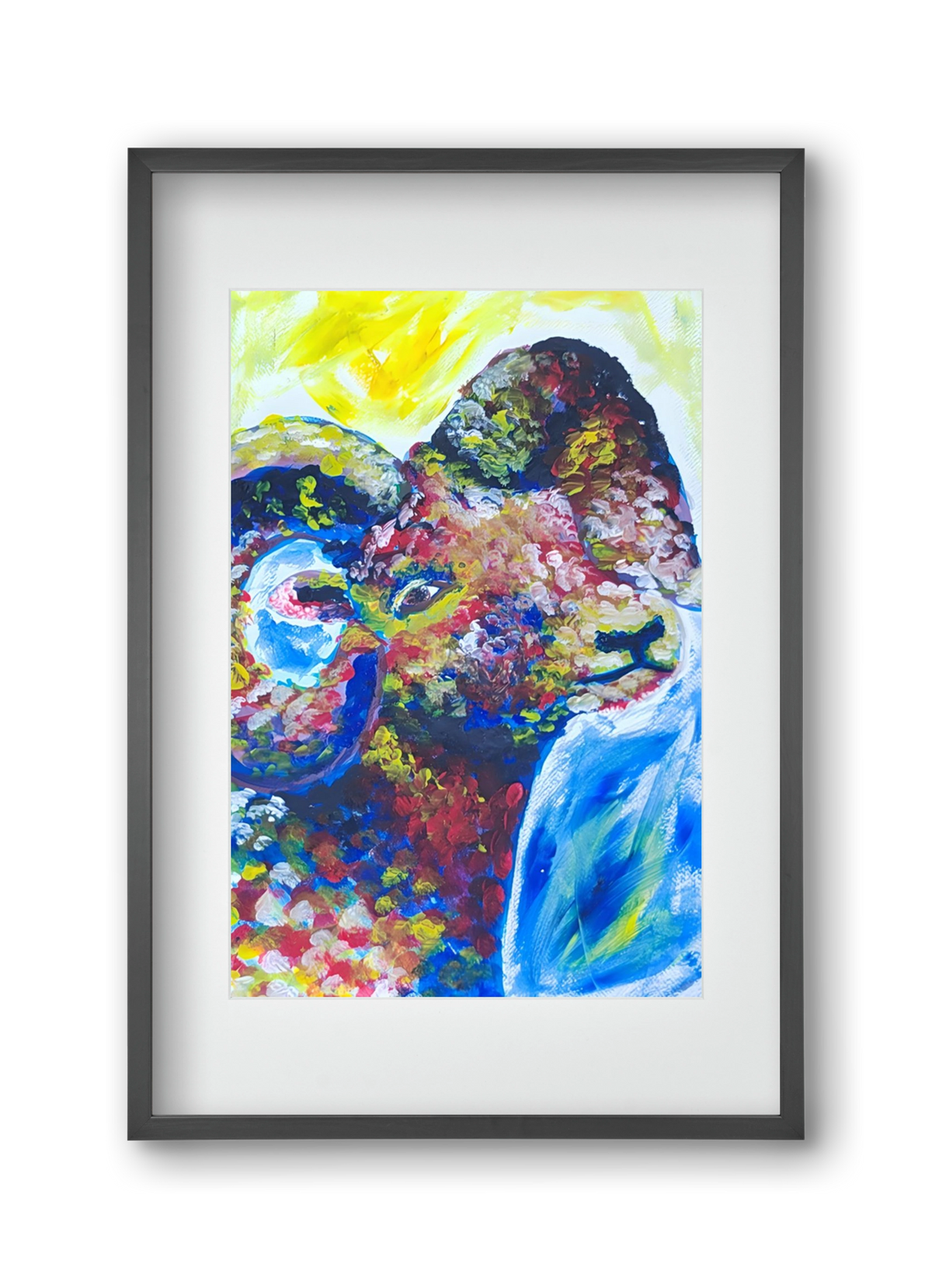 The Goat, 30x45 cm (20x30 cm), Fekete keret, paszpartuval