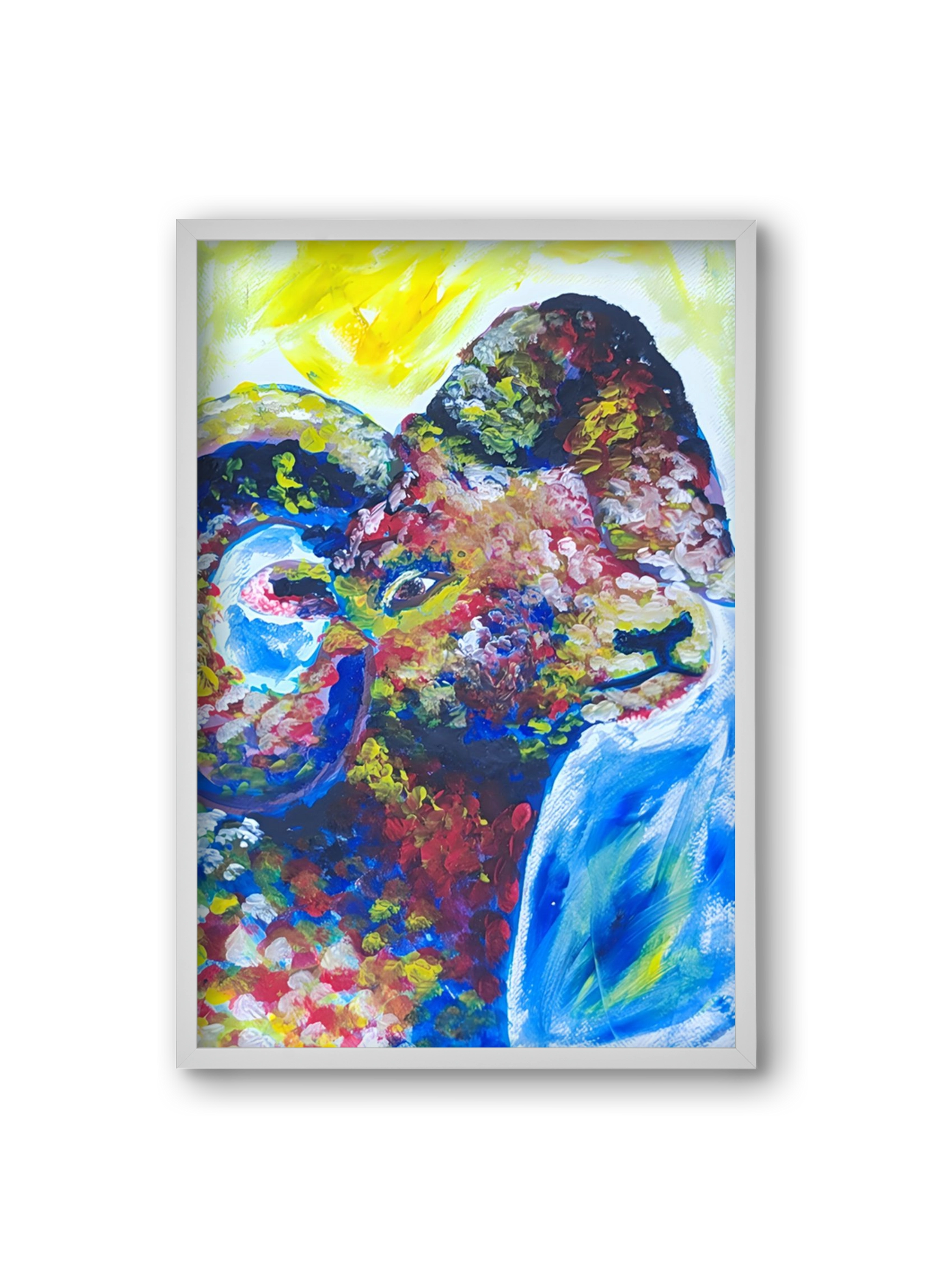 The Goat, 20x30 cm (20x30 cm), Fehér keret