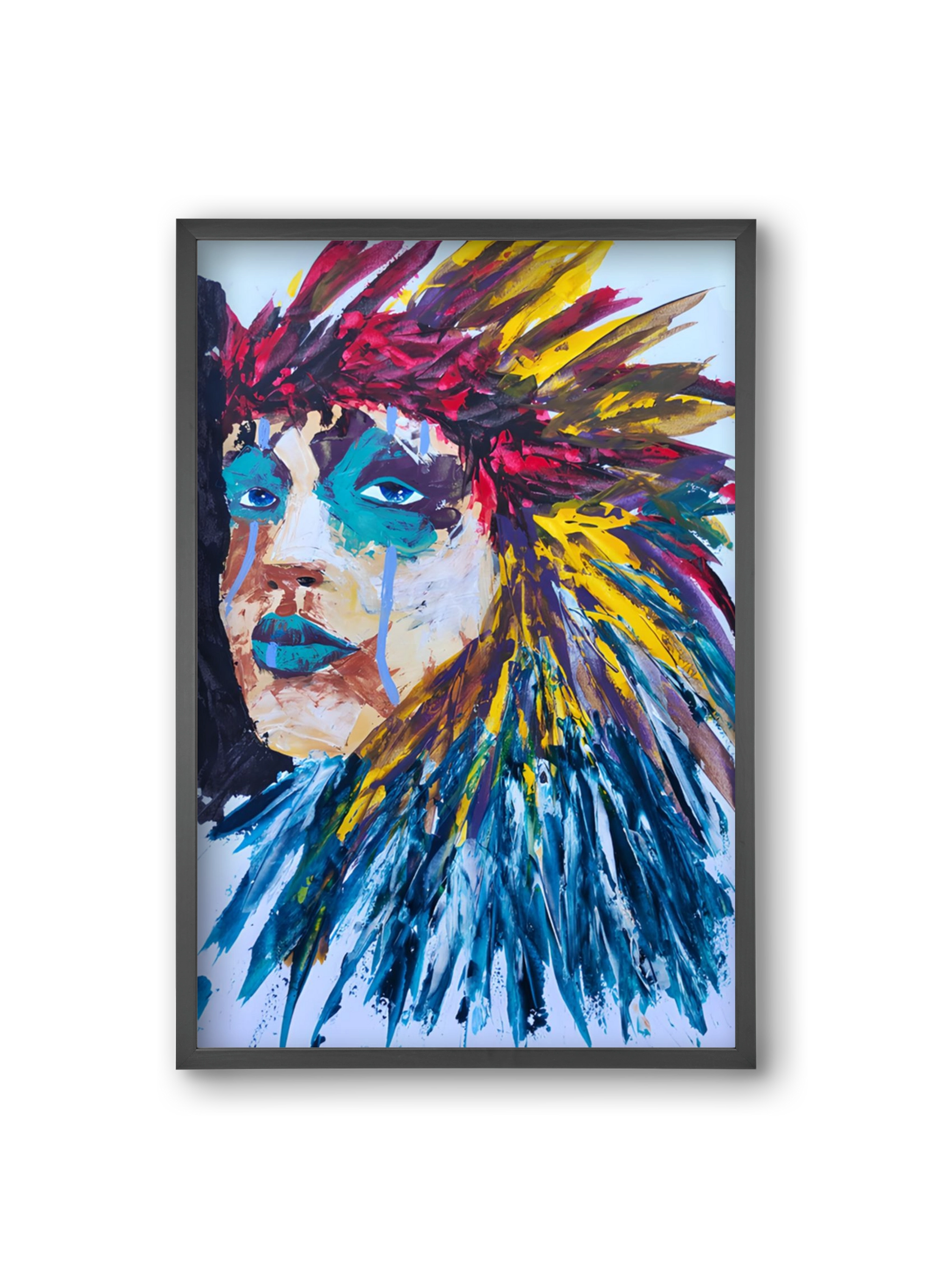 Indian Girl, 20x30 cm (20x30 cm), Fekete keret