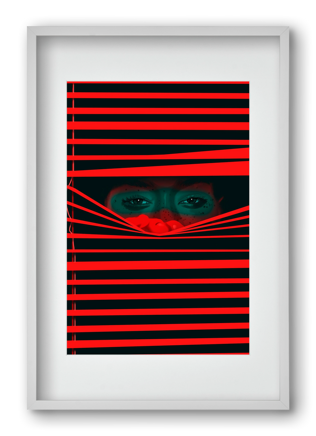 Late guest, 40x60 cm (30x45 cm), Fehér keret, paszpartuval