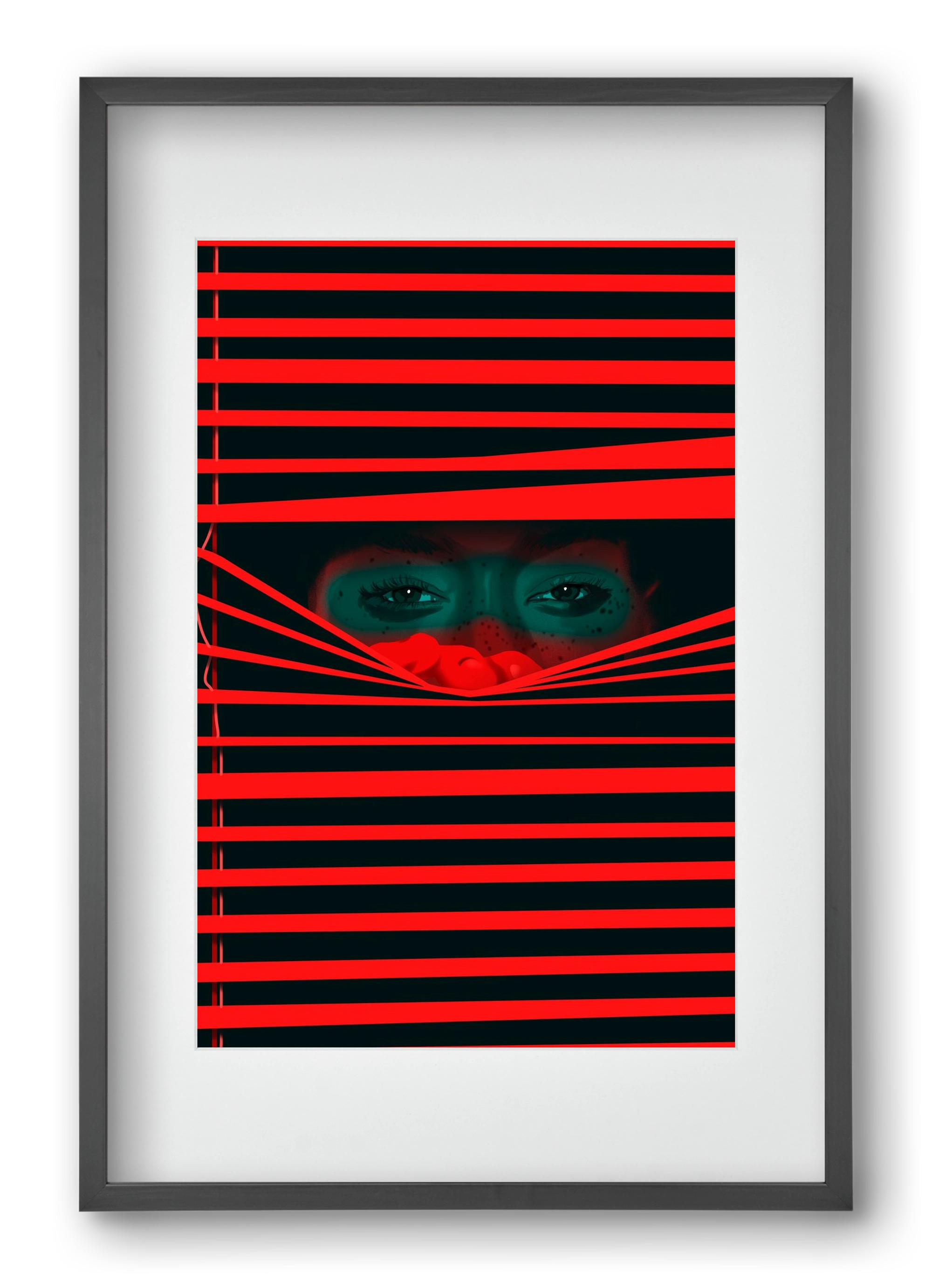 Late guest, 40x60 cm (30x45 cm), Fekete keret, paszpartuval