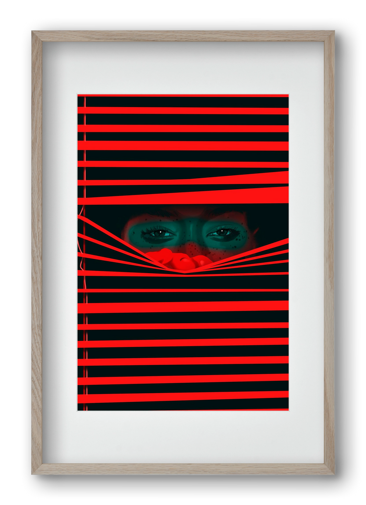 Late guest, 40x60 cm (30x45 cm), Tölgy keret, paszpartuval