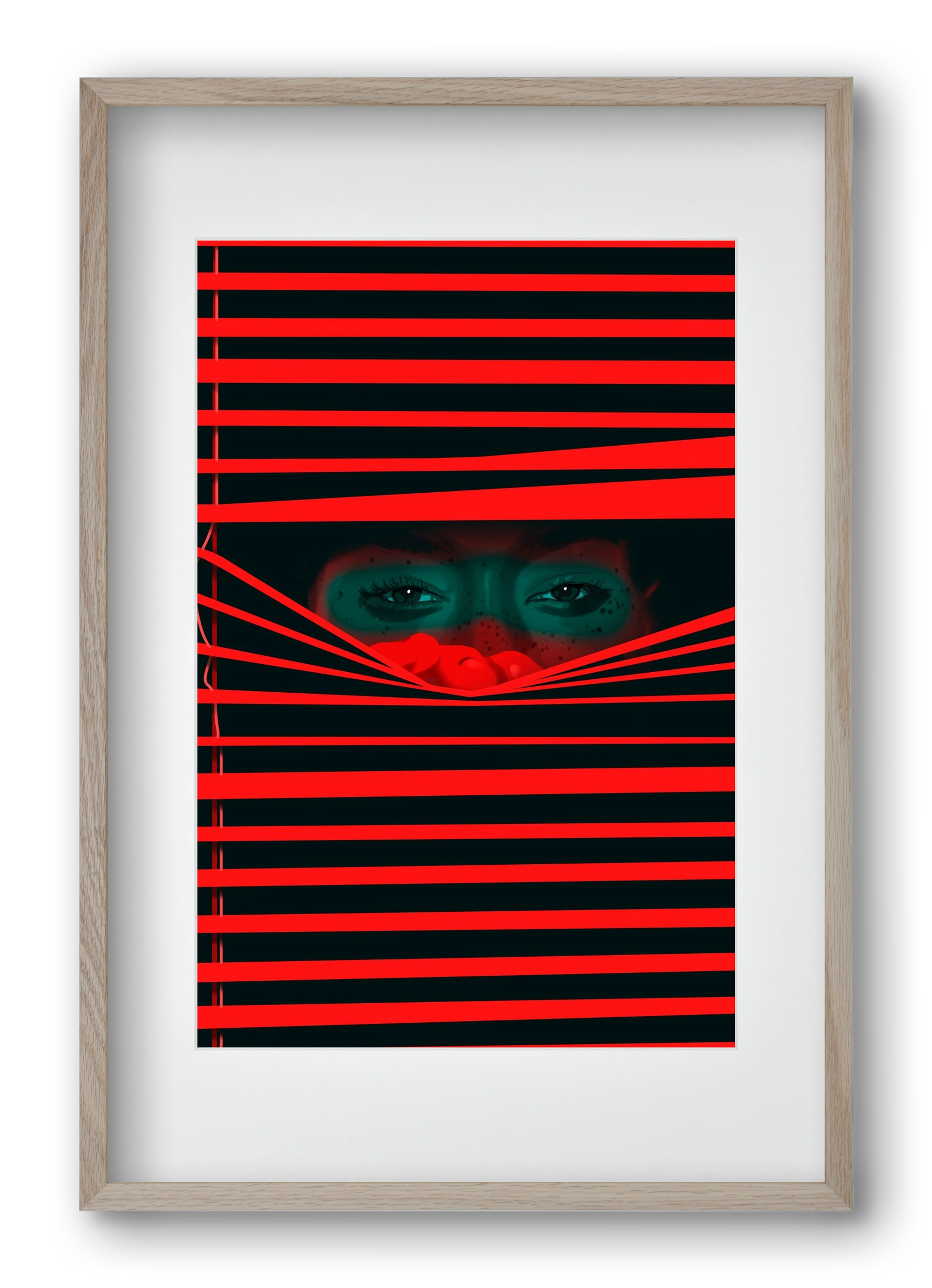 Late guest, 40x60 cm (30x45 cm), Tölgy keret, paszpartuval