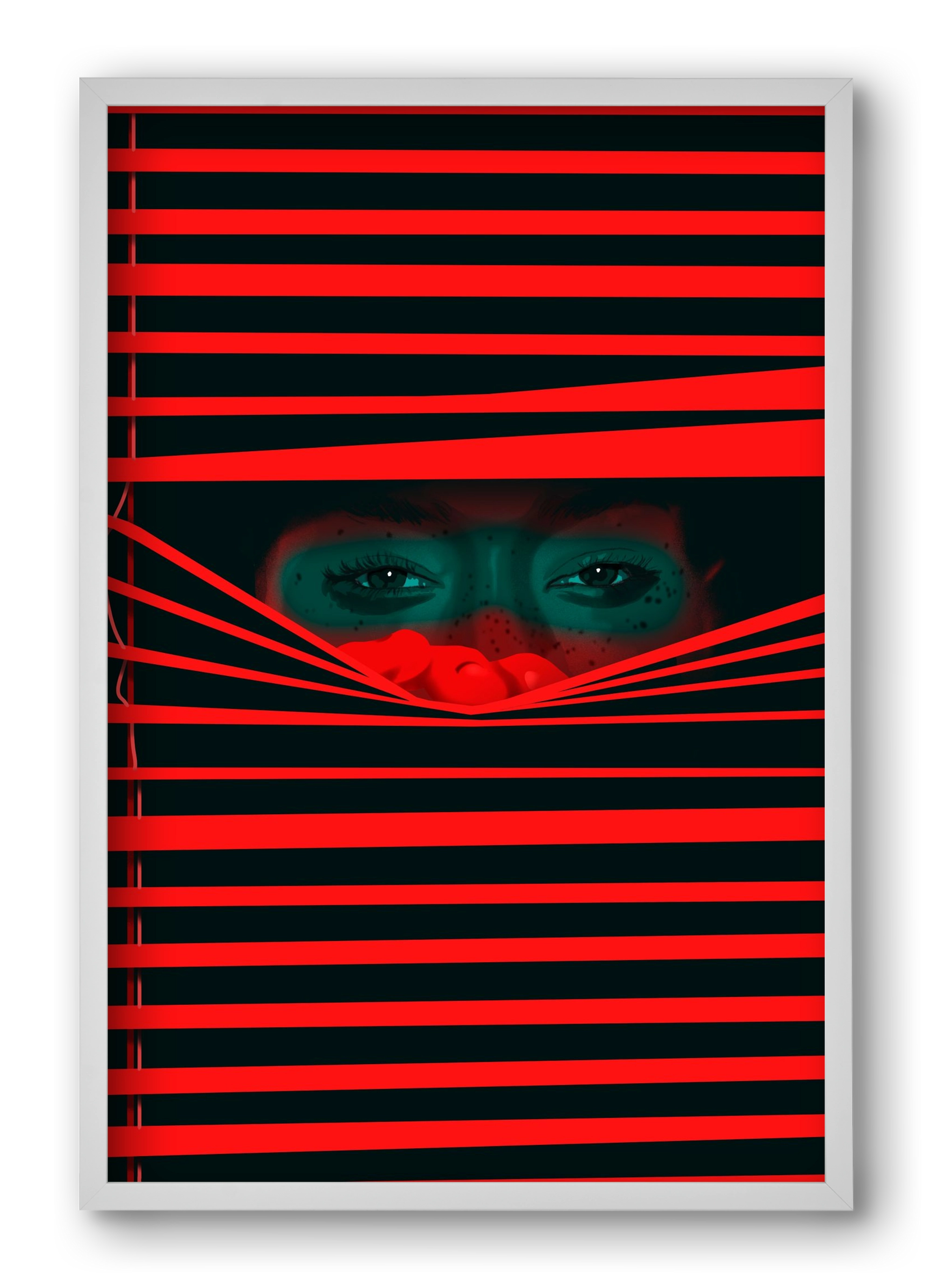 Late guest, 40x60 cm (40x60 cm), Fehér keret