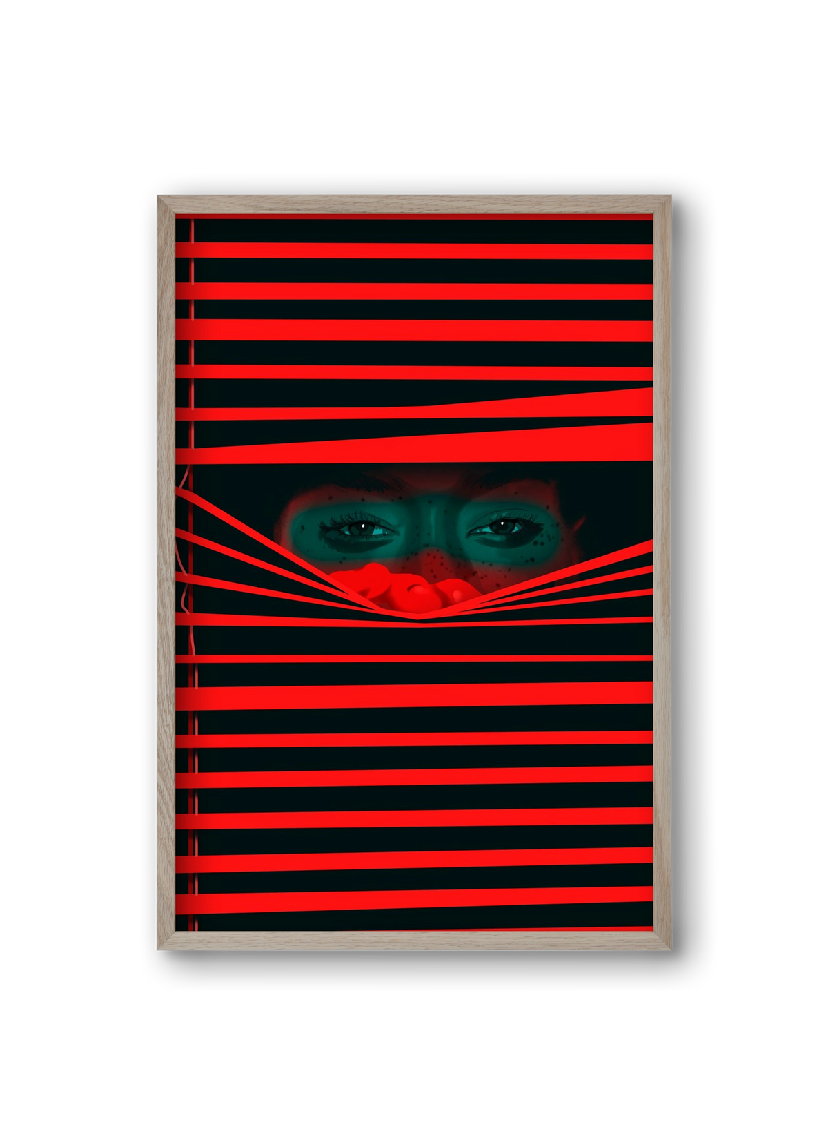 Late guest, 20x30 cm (20x30 cm), Tölgy keret