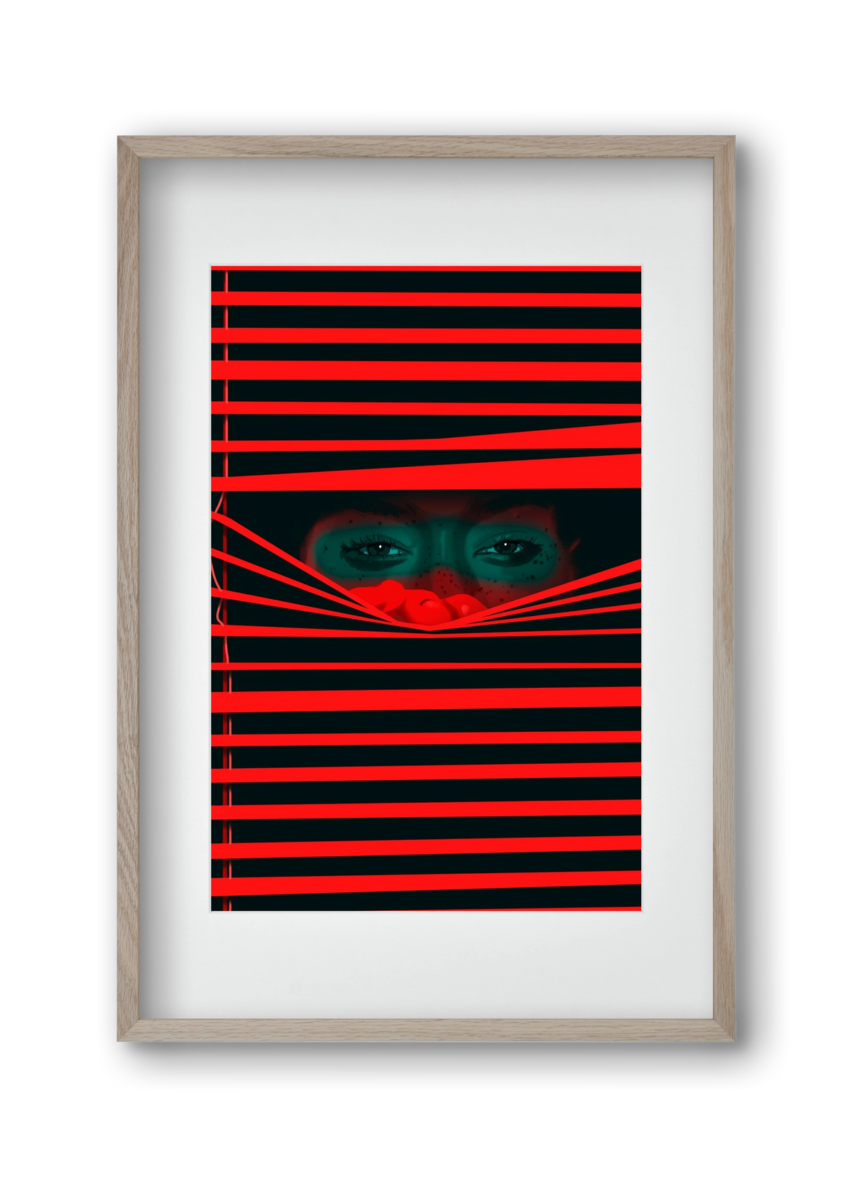 Late guest, 30x45 cm (20x30 cm), Tölgy keret, paszpartuval