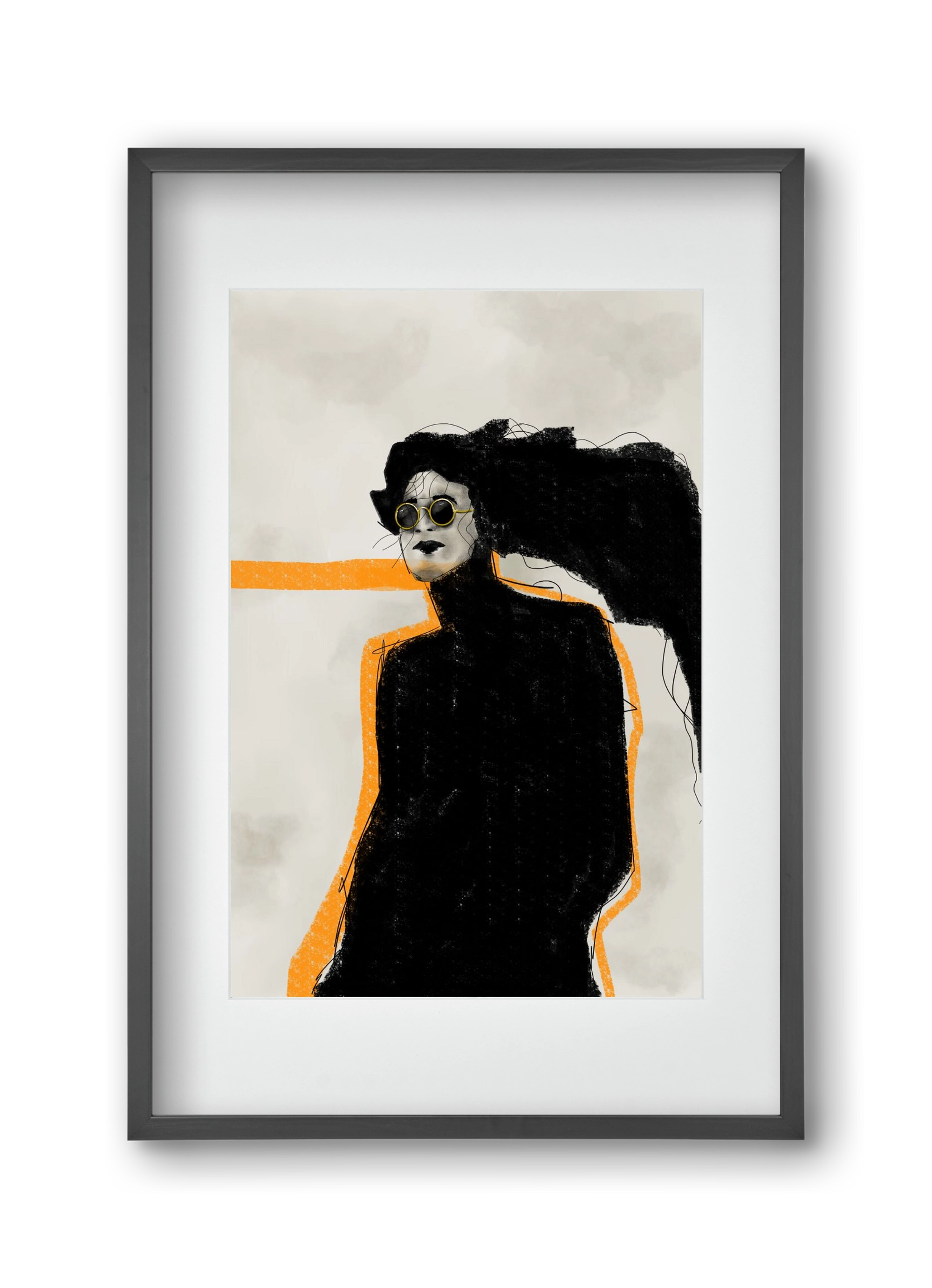 Shadows in Motion, 30x45 cm (20x30 cm), Fekete keret, paszpartuval