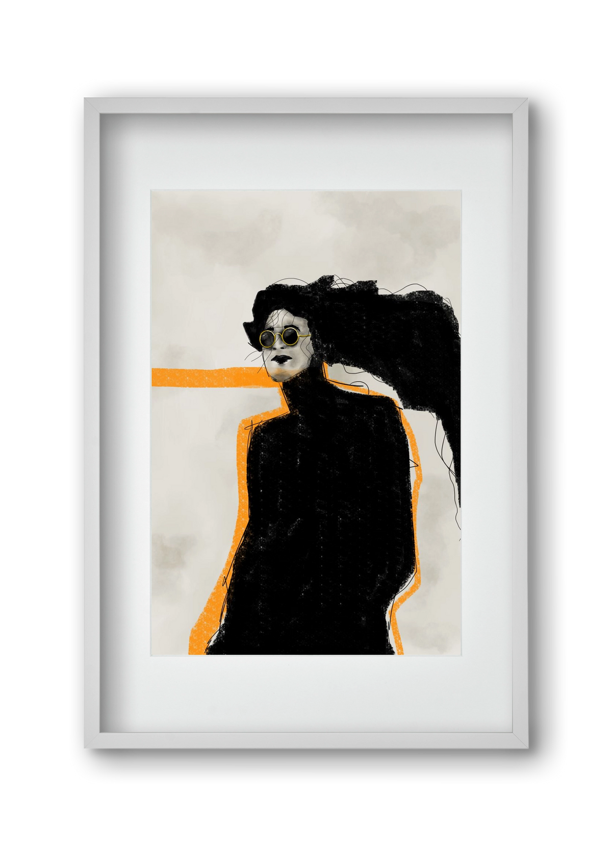 Shadows in Motion, 30x45 cm (20x30 cm), Fehér keret, paszpartuval