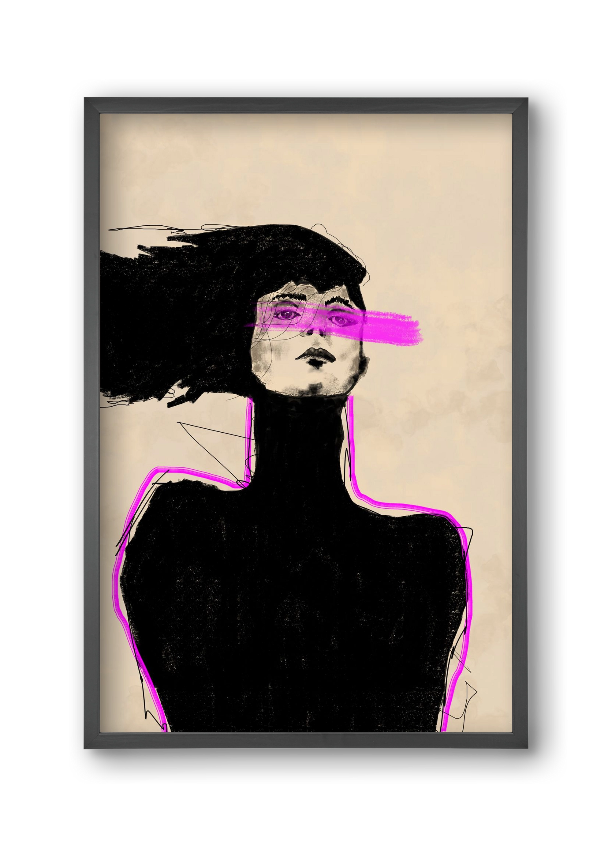 Loud in the Dark, 30x45 cm (30x45 cm), Fekete keret