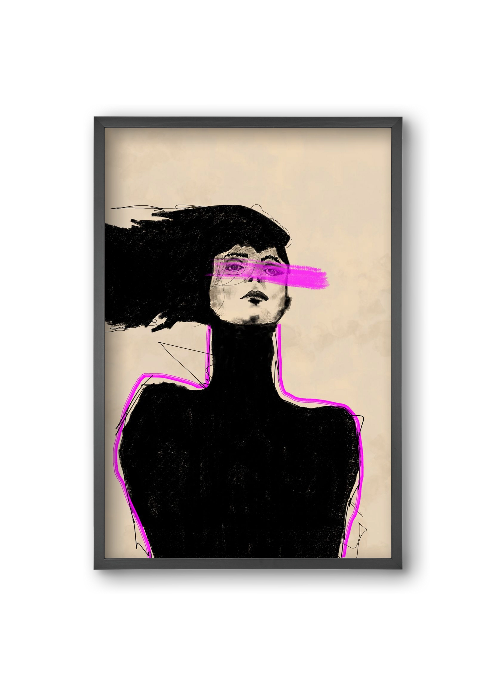 Loud in the Dark, 20x30 cm (20x30 cm), Fekete keret